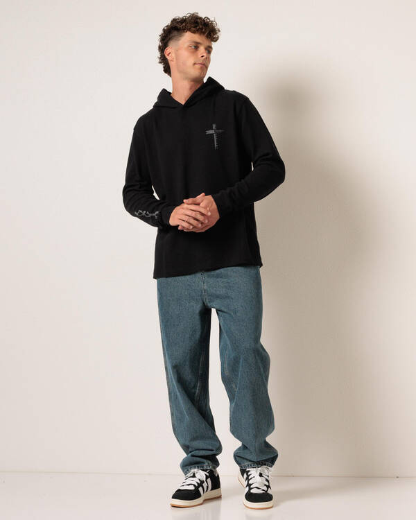 Divinity Waffle Hooded Long Sleeve T-Shirt