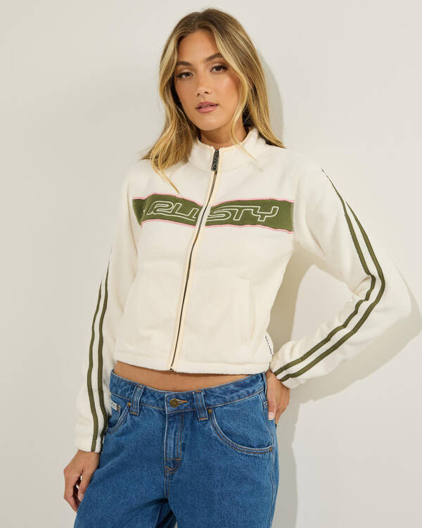 Freeway Crop Zip Through Polar Fleece Jacket