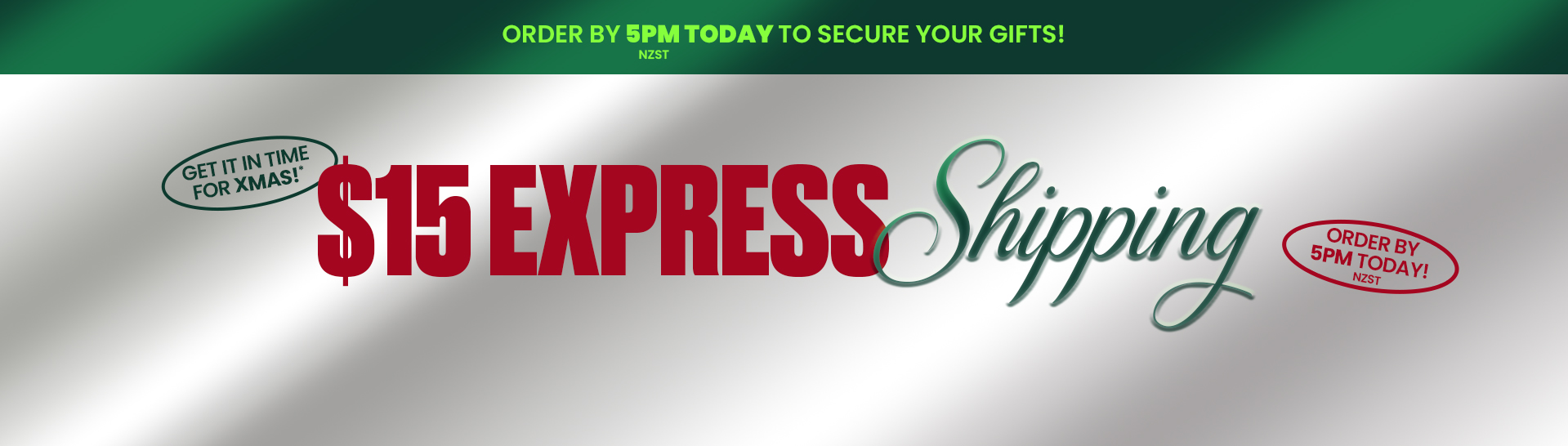 Free Express Shipping when you spend $100+