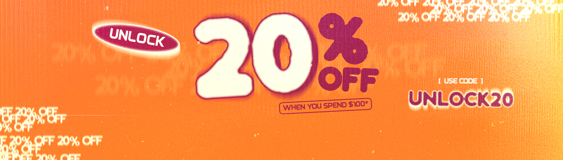 UNLOCK20 Offer On Now! Save 20% When You Spend $100* on selected full priced items.
