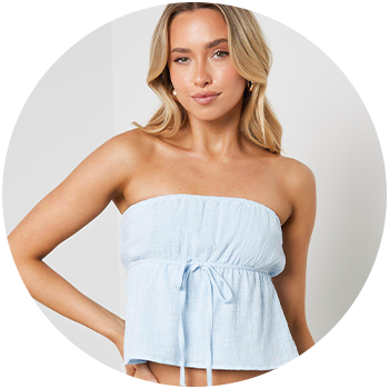 woman wearing a white top