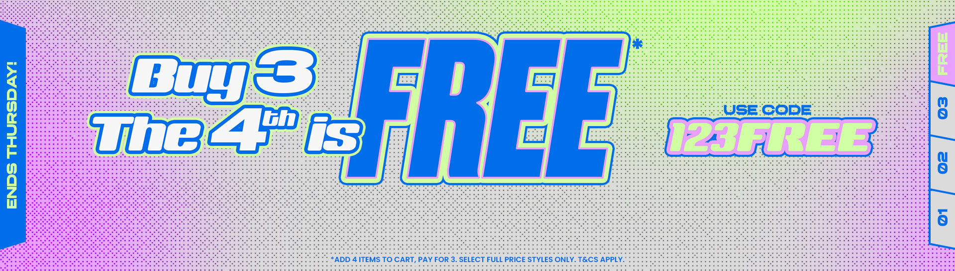 BUY3GET1 Offer On Now!