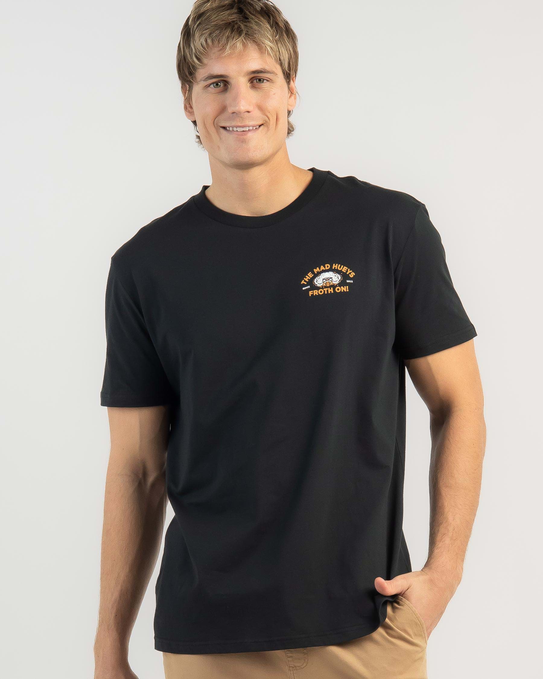 The Mad Hueys Start Frothing T-Shirt In Black - Fast Shipping & Easy ...