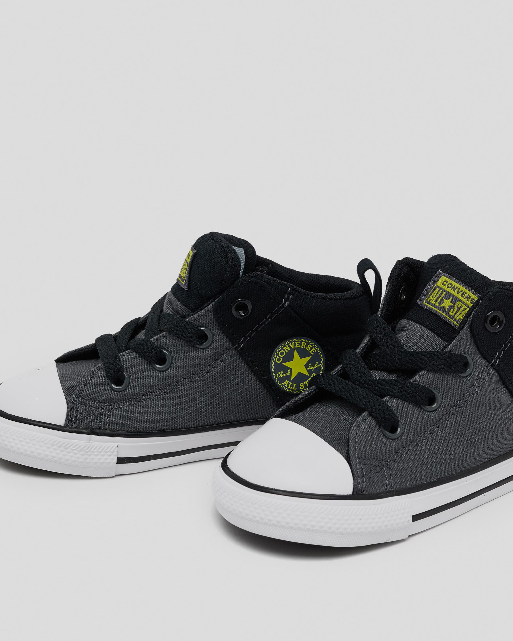 Shop Converse Toddlers' CTAS Axel Mid Shoes In Iron Grey/black/laser