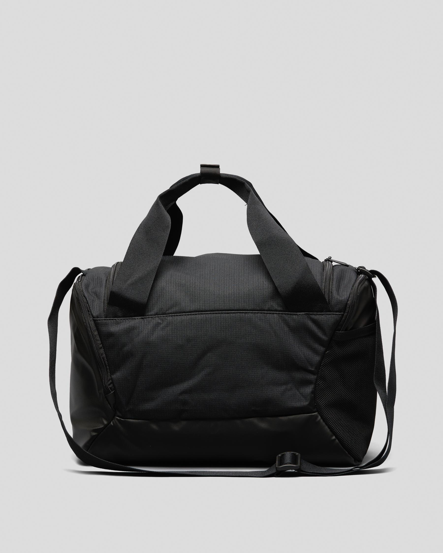 Shop Nike Brasilia 25L Overnight Bag In Black/black/white - Fast ...