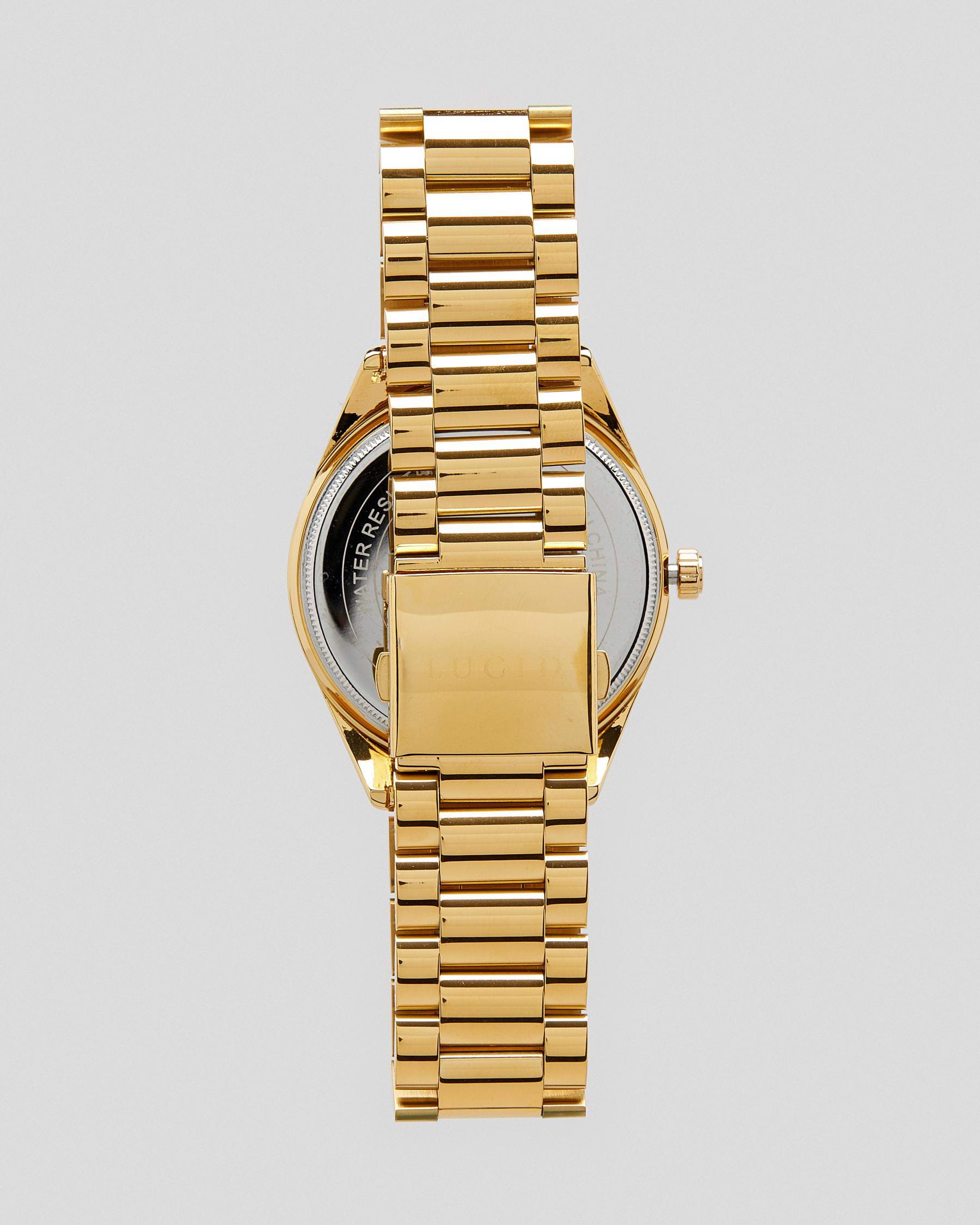 Shop Lucid Century Watch In Gold/black - Fast Shipping & Easy Returns ...