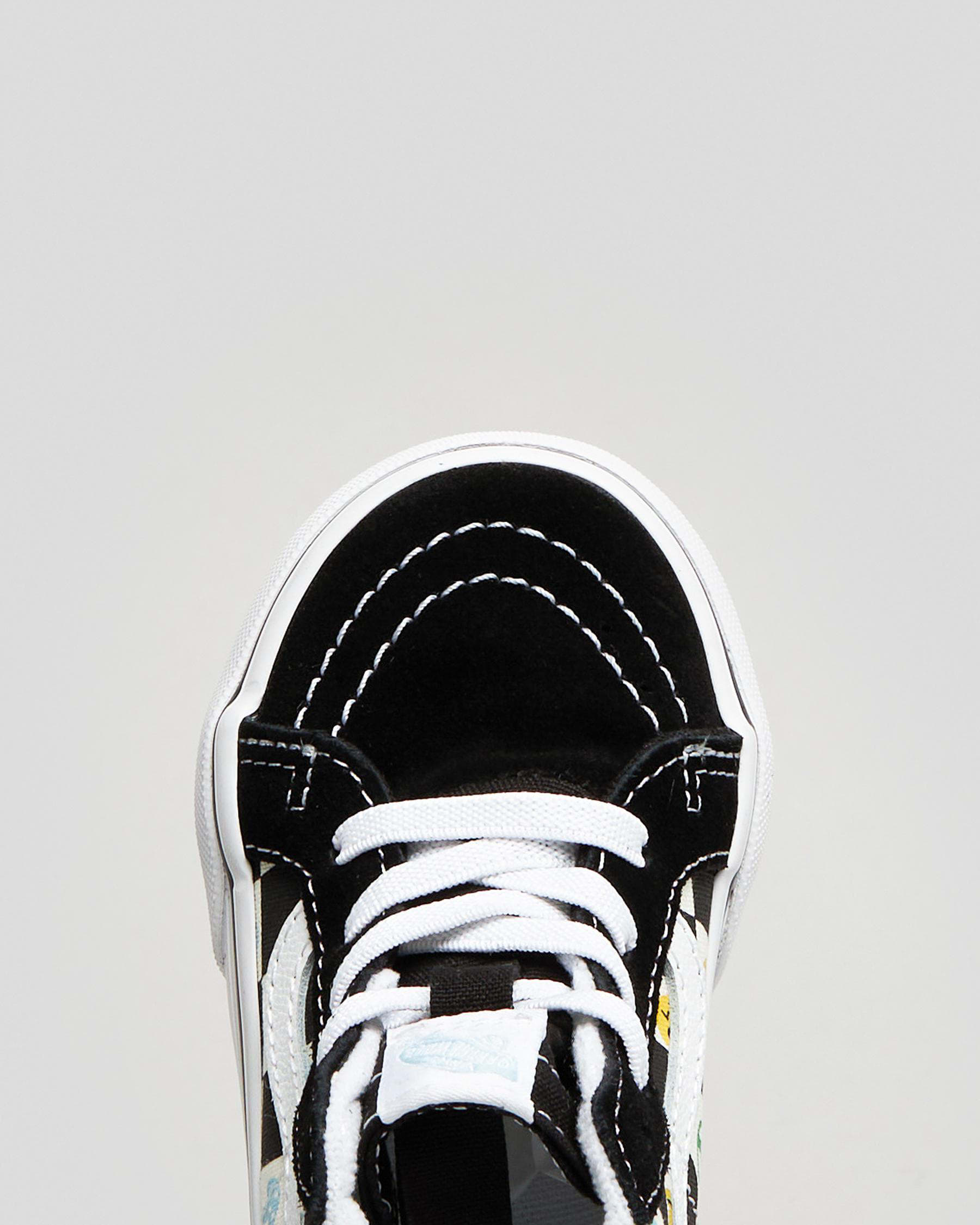 Vans Toddlers' Sk8-Hi Zip Shoes In Melted Check Black/multi - Fast ...