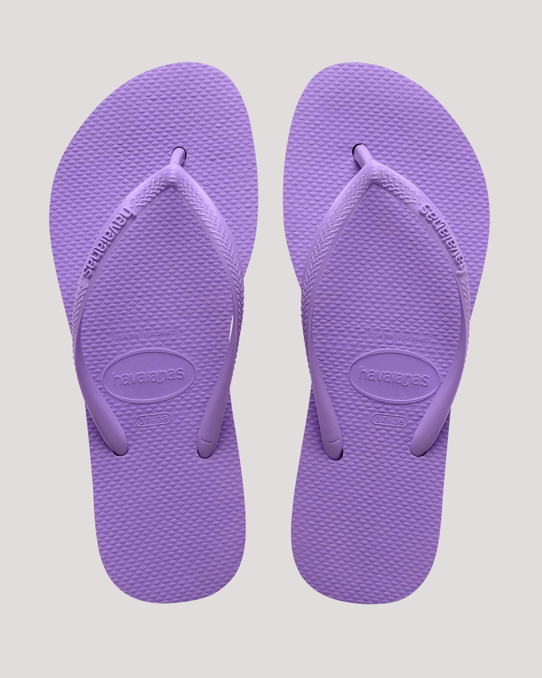 Shop Havaianas Slim Flatform Thongs In Prisma Purple - Fast Shipping ...
