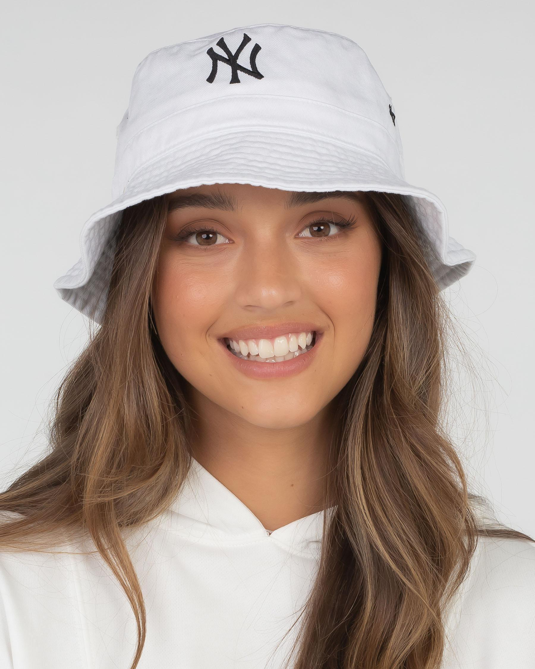 Forty Seven New York Bucket Hat In White FREE* Shipping & Easy