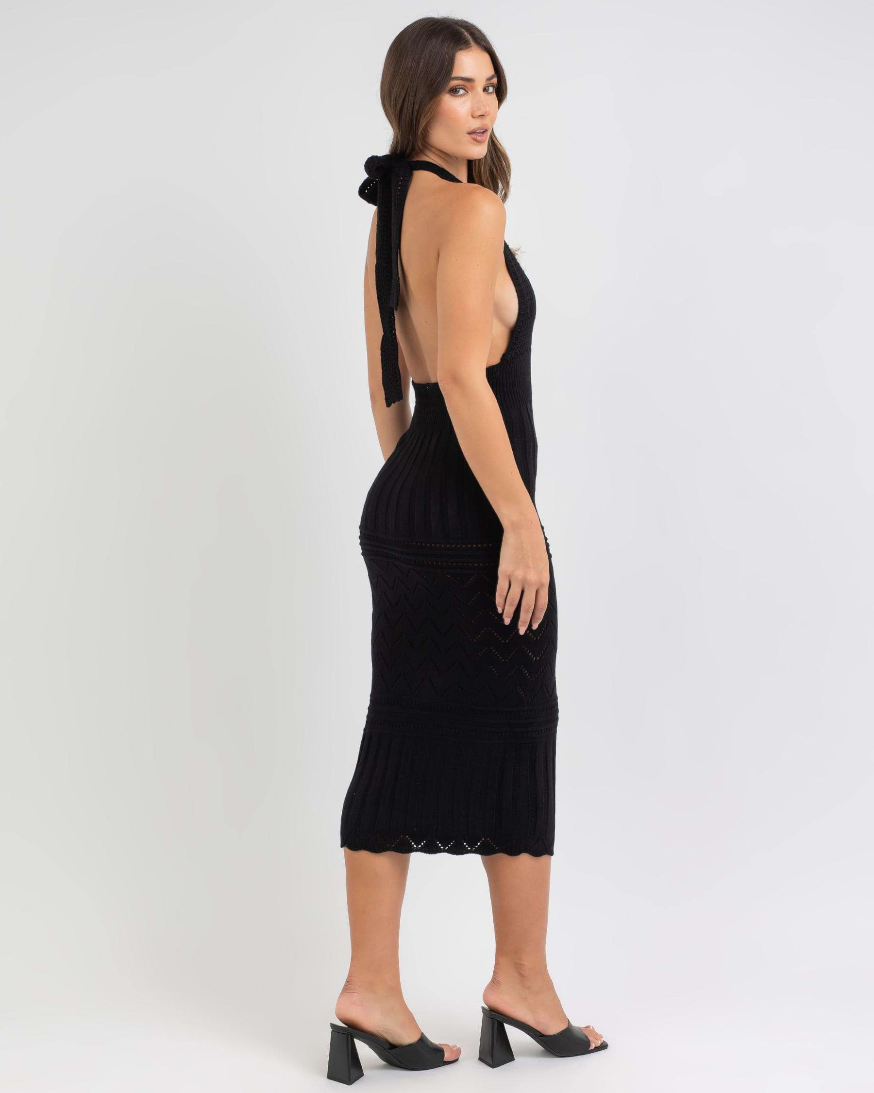 Indikah Macey Dress In Black - Fast Shipping & Easy Returns - City ...