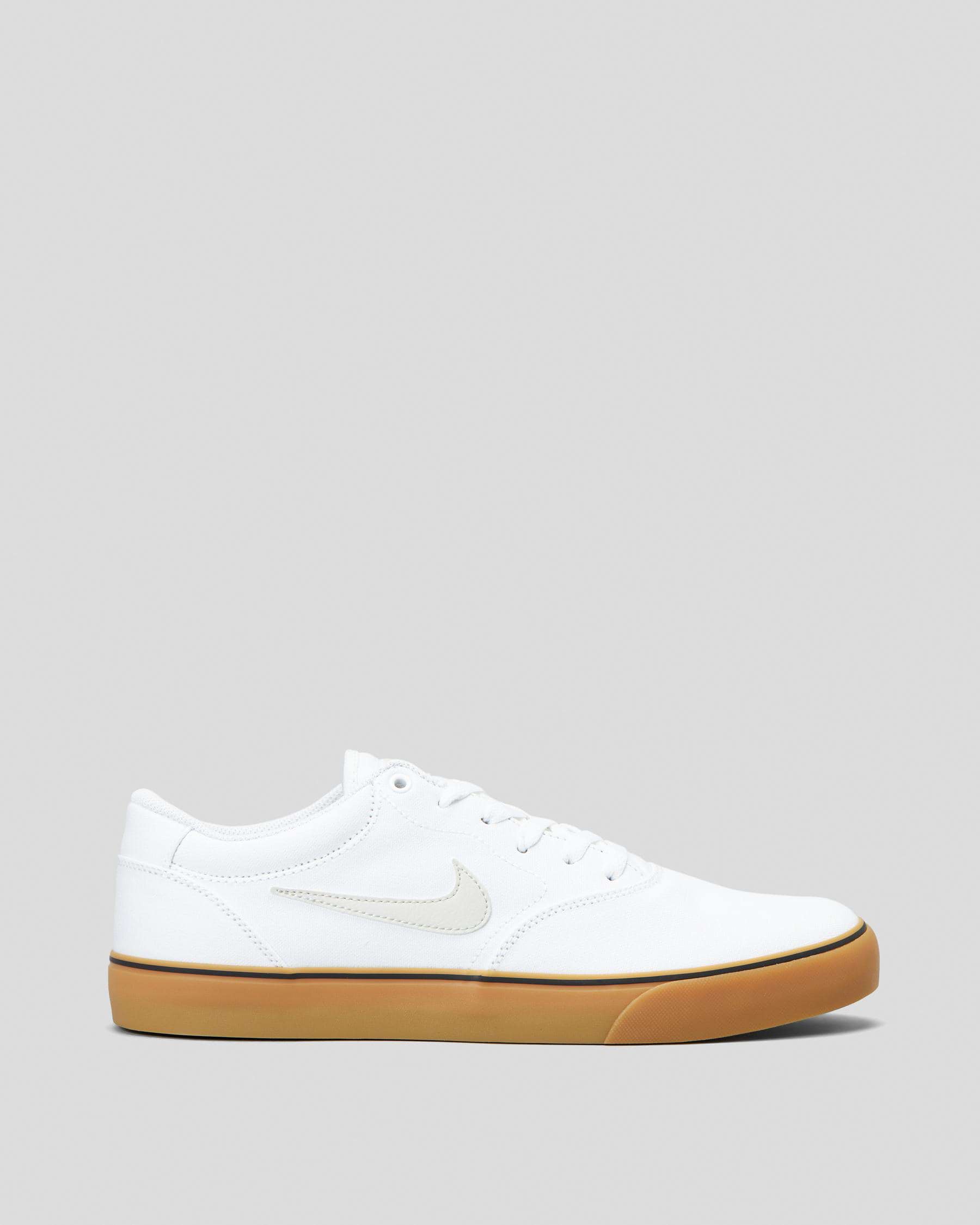 Nike Chron 2 Canvas Shoes In White/lightbone-white-gumlightbrown - Fast ...