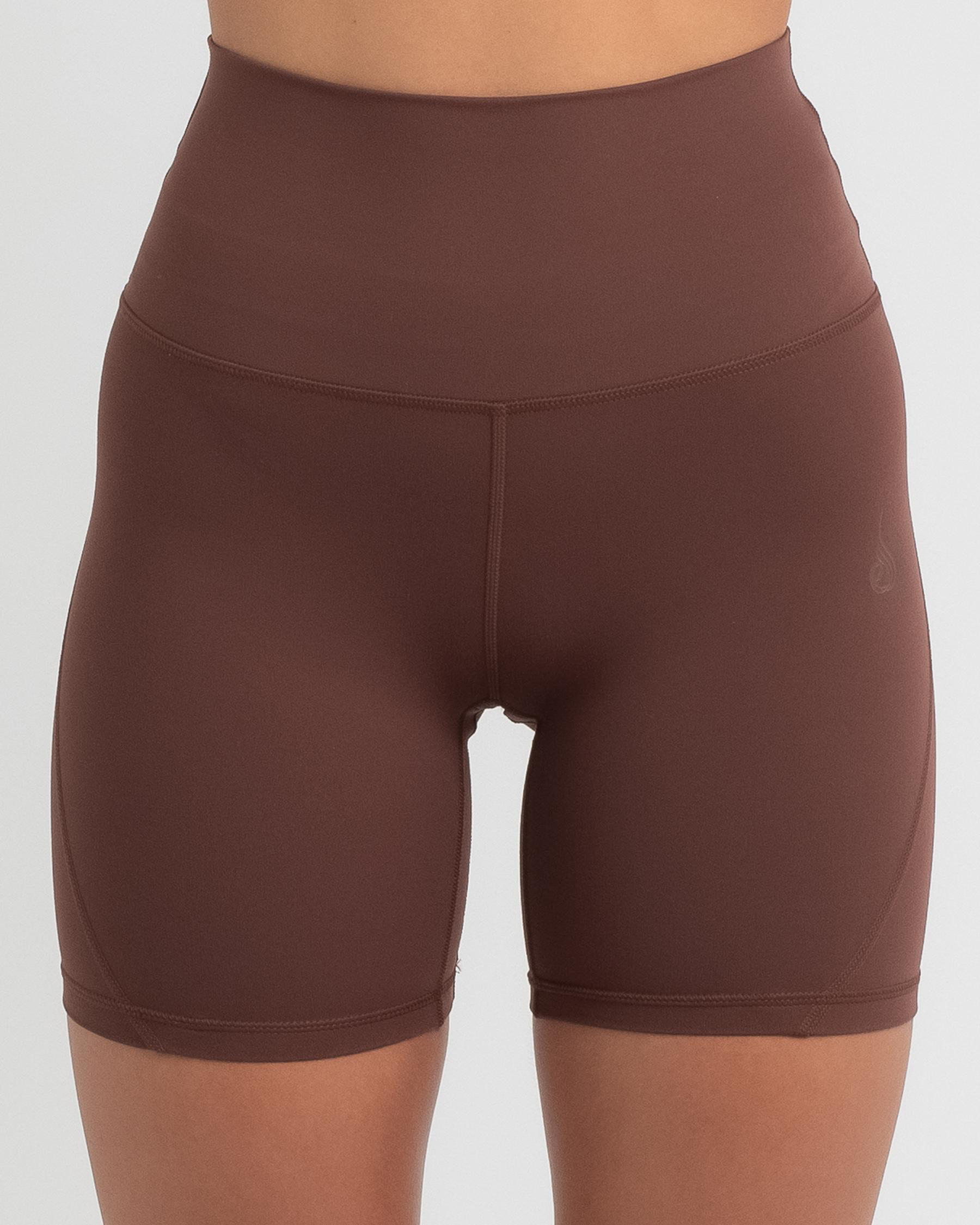 Shop Ryderwear NKD Align Bike Shorts In Chocolate Fast Shipping