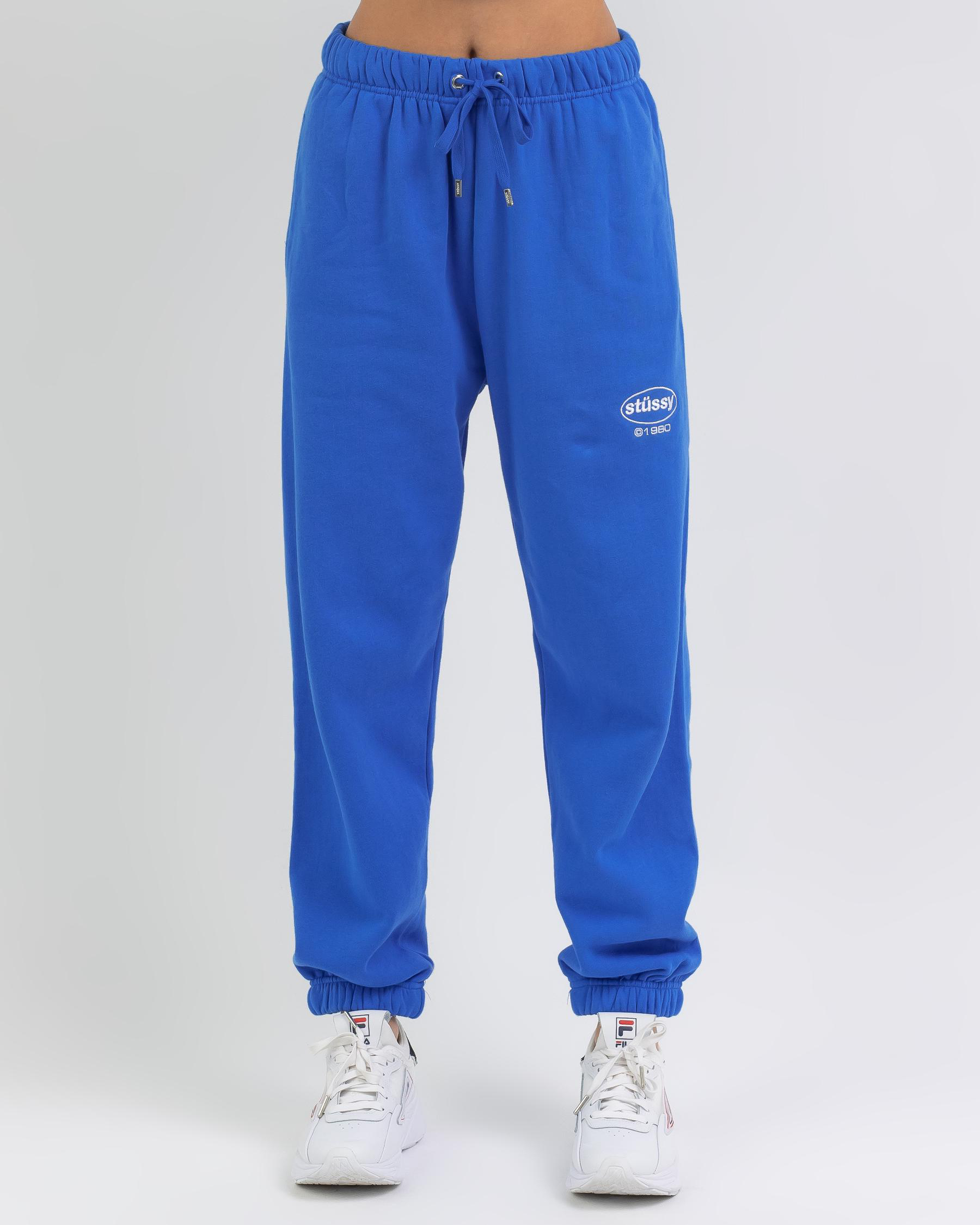 Shop Stussy Soul Fleece Track Pants In Ultramarine Fast Shipping & Easy Returns City Beach