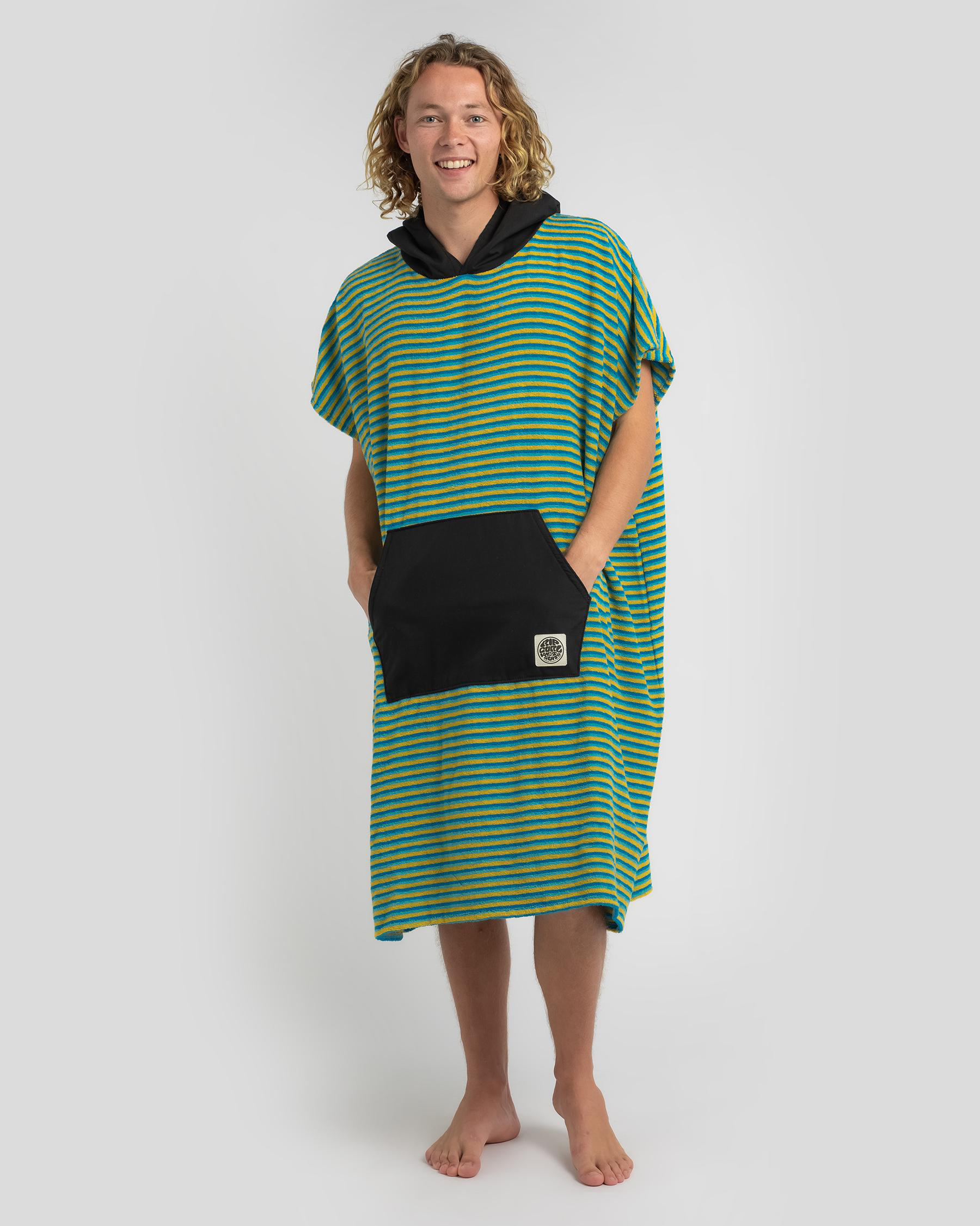 Shop Rip Curl Surf Sock Hooded Towel In Blue Fast Shipping & Easy