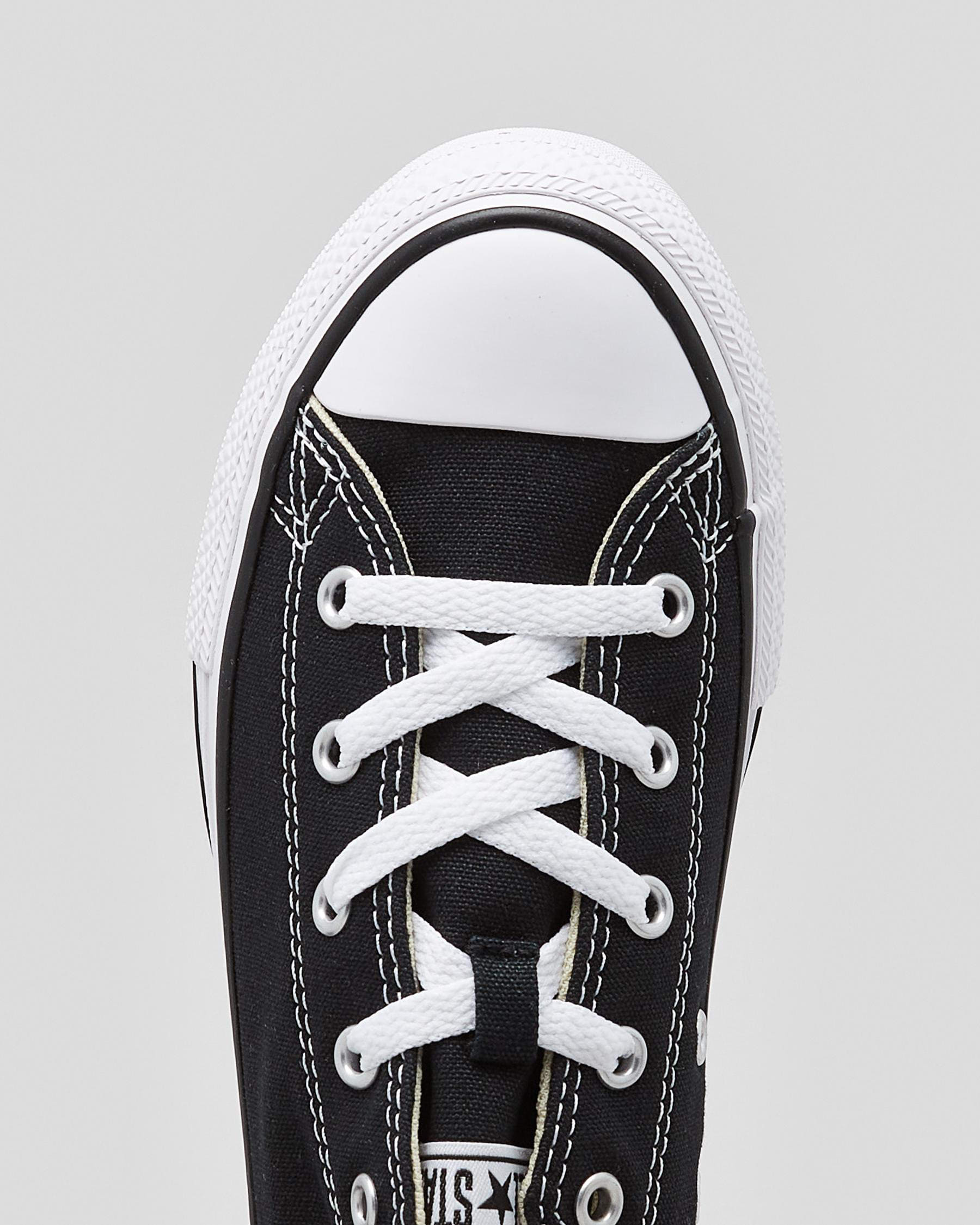 Converse Girls' Chuck Taylor Lo-Cut Shoes In Black - Fast Shipping ...