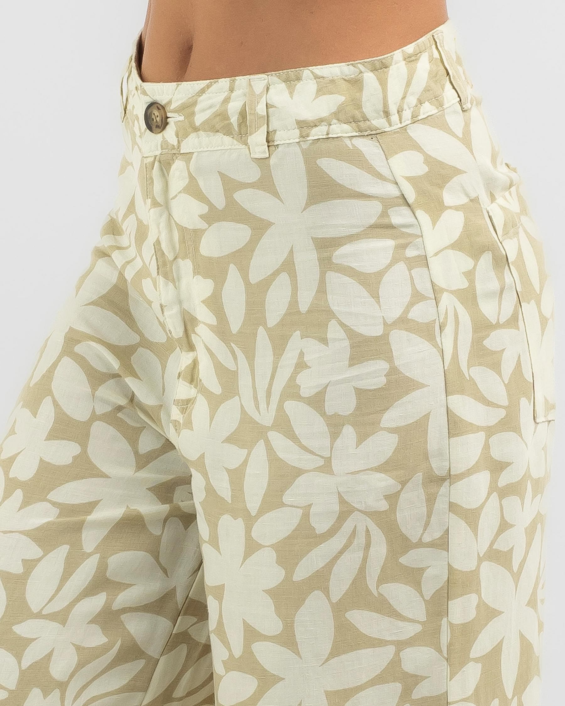 Rip Curl Holiday Tropics Pants In Tan - Fast Shipping & Easy Returns ...