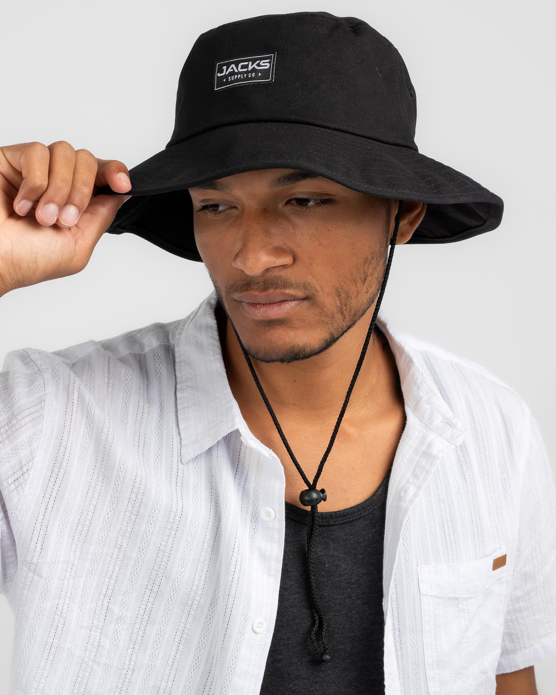 Shop Jacks Shadow Wide Brim Hat In Black Fast Shipping & Easy Returns