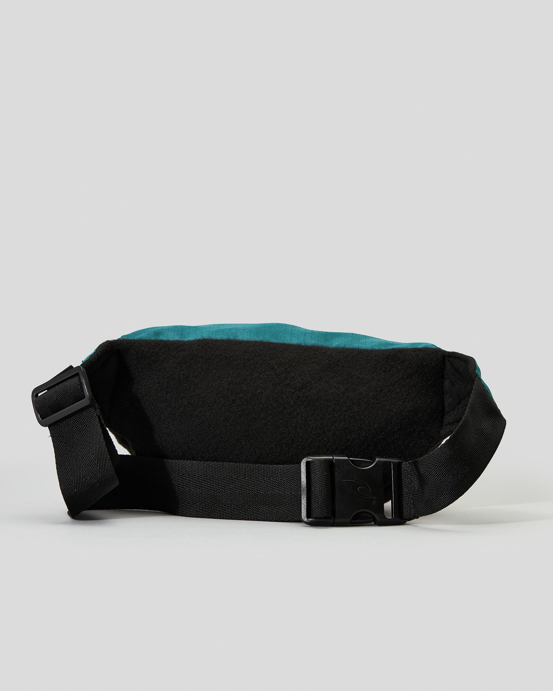 Shop Rip Curl Waist Bag Small Journeys In Blue/green Fast Shipping