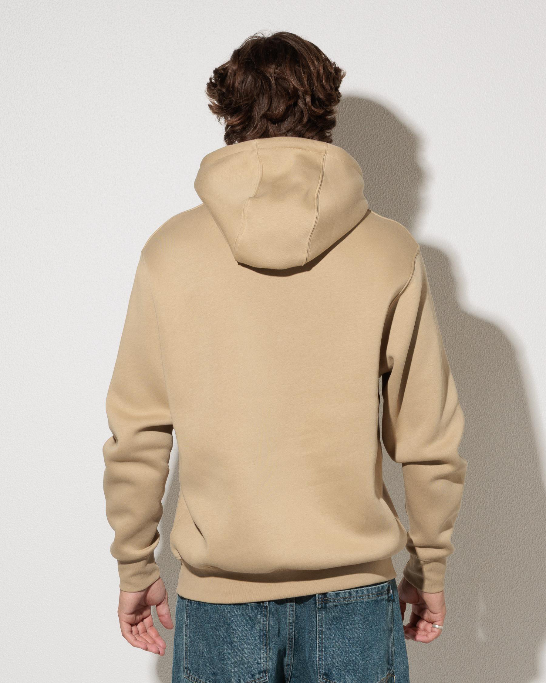 Nike Club Fleece Hoodie In Parachute Beige/parachute Beige/white