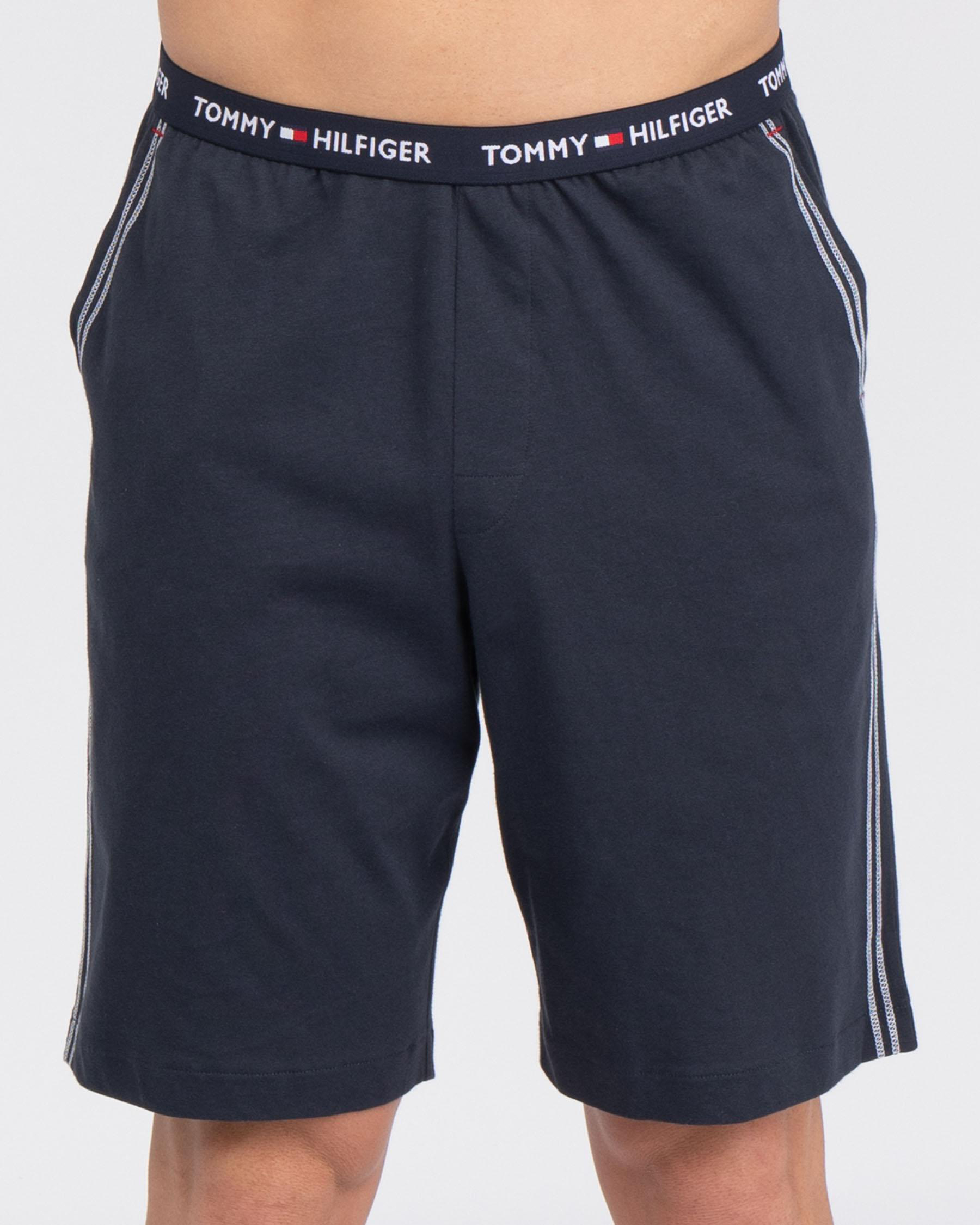 Shop Tommy Hilfiger Jersey Shorts In Navy Blazer Fast Shipping & Easy