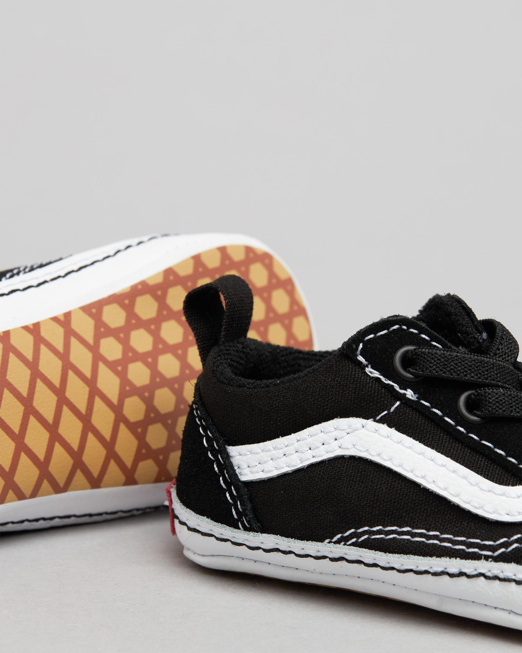 Shop Vans Crib Old Skool Shoes In Black/true White Fast Shipping