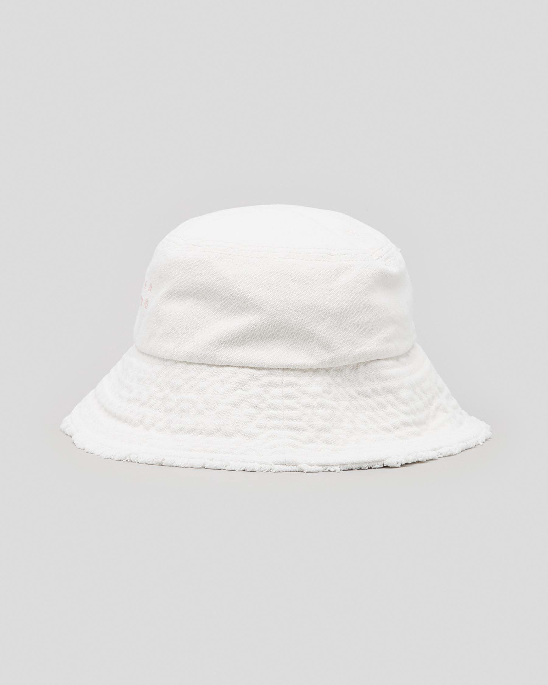 Shop Billabong Girls' Sunday Bucket Hat In White - Fast Shipping & Easy ...