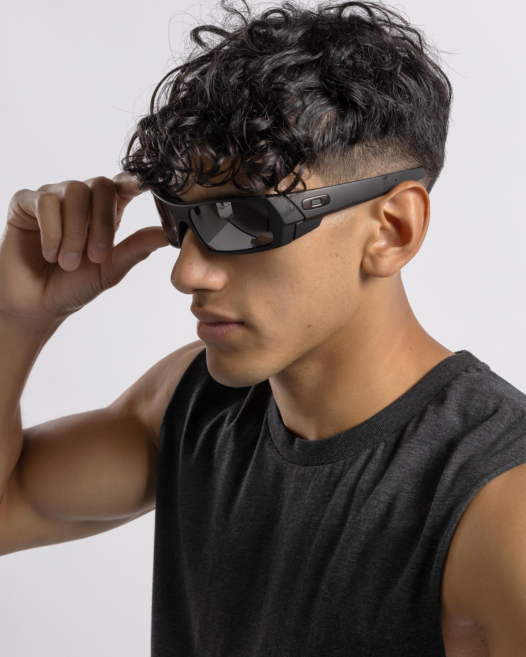 Shop Oakley Gascan Sunglasses In Matte Black W/prizm Black Fast