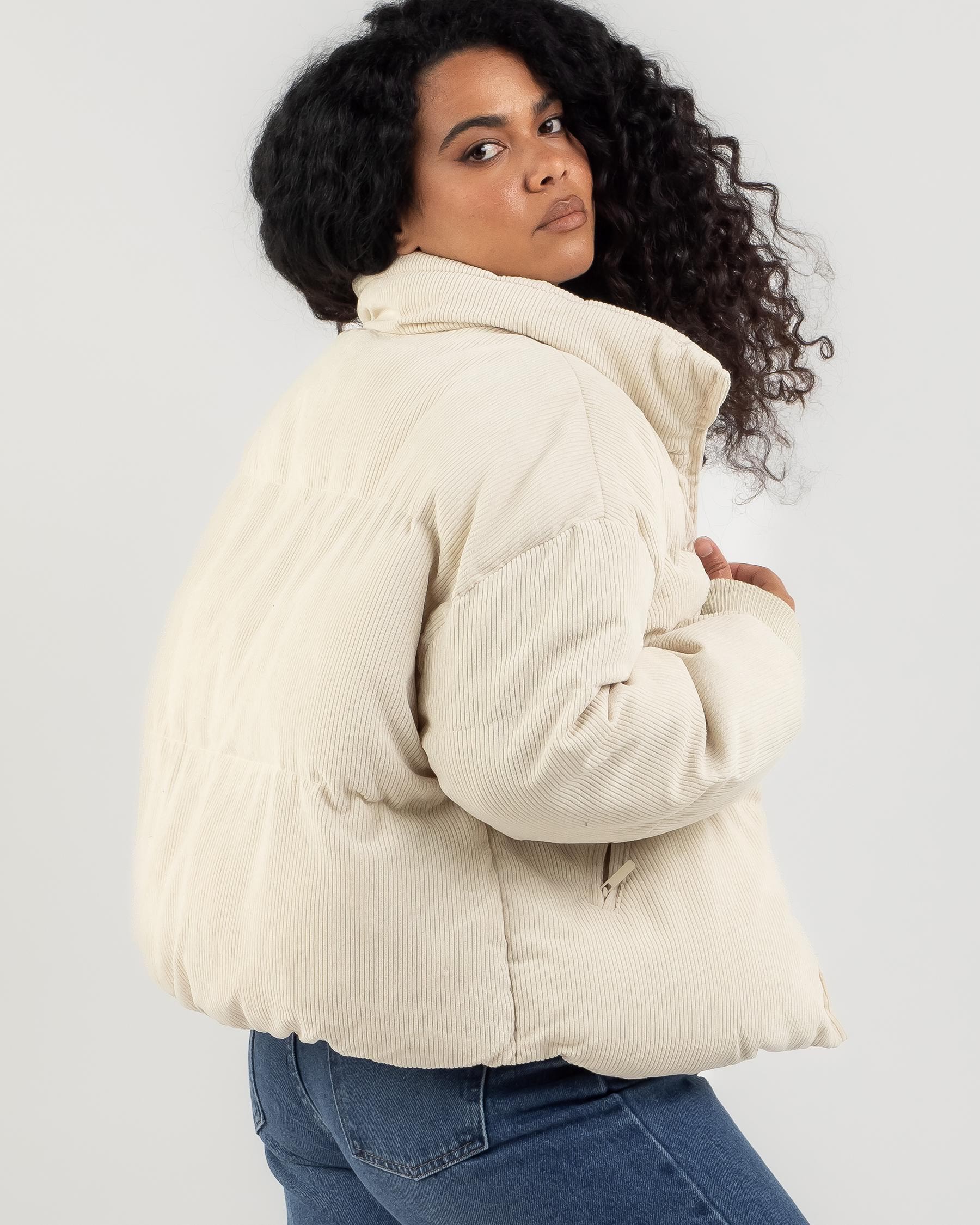 Ava And Ever On Tour Puffer Jacket In Alabaster - Fast Shipping & Easy ...