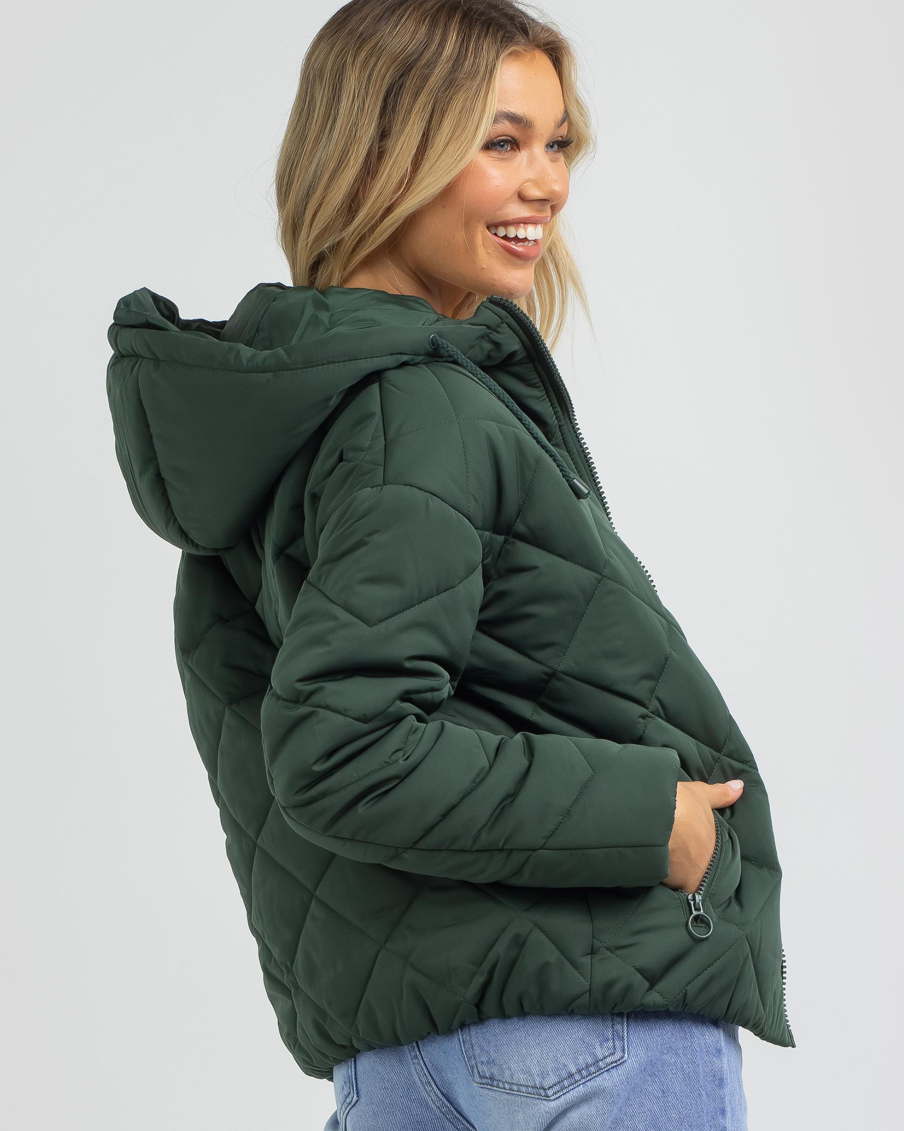 Used Venom Hooded Puffer Jacket In Emerald - Fast Shipping & Easy ...