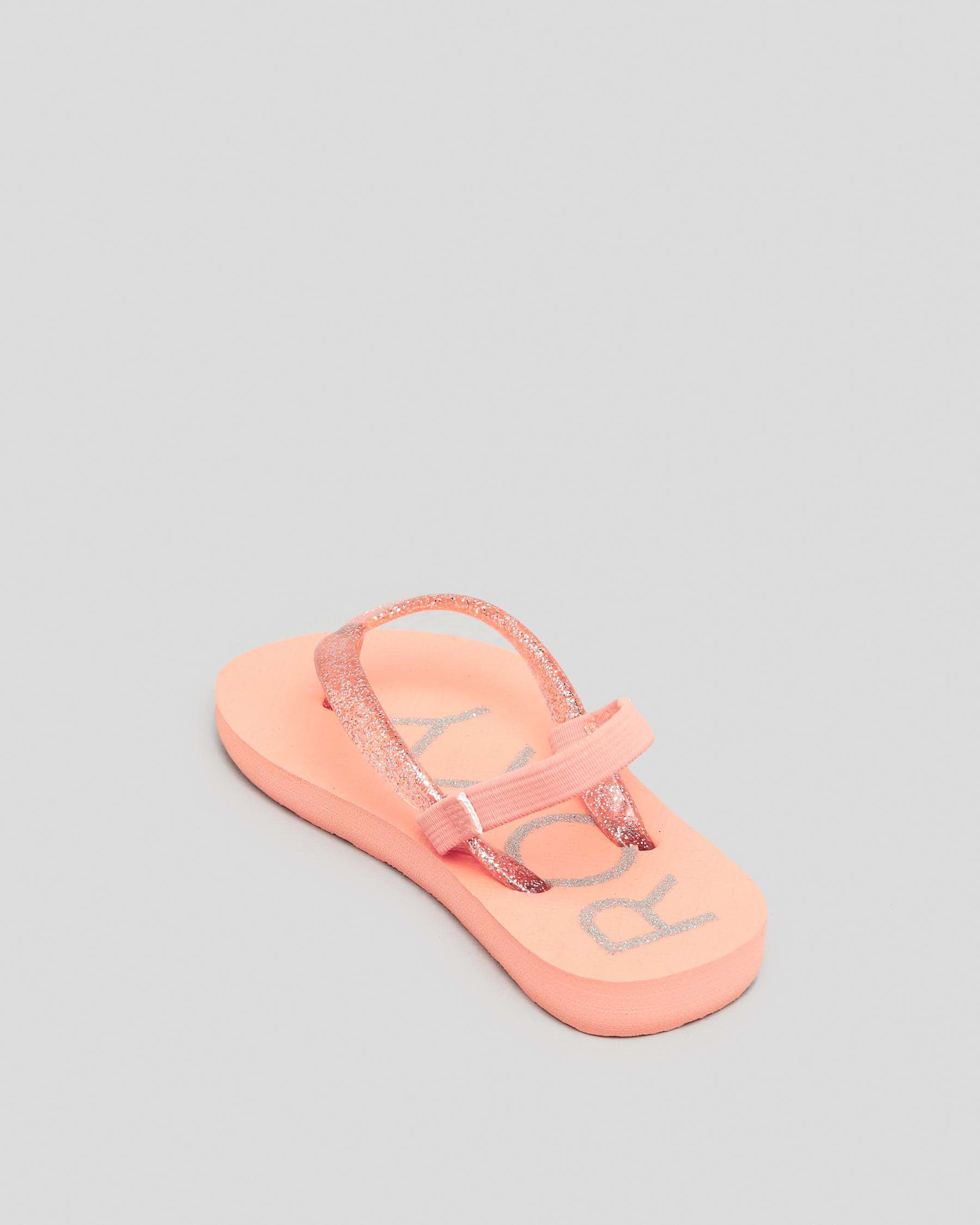 Roxy Toddlers' Viva Sparkle Thongs In Coral - Fast Shipping & Easy ...