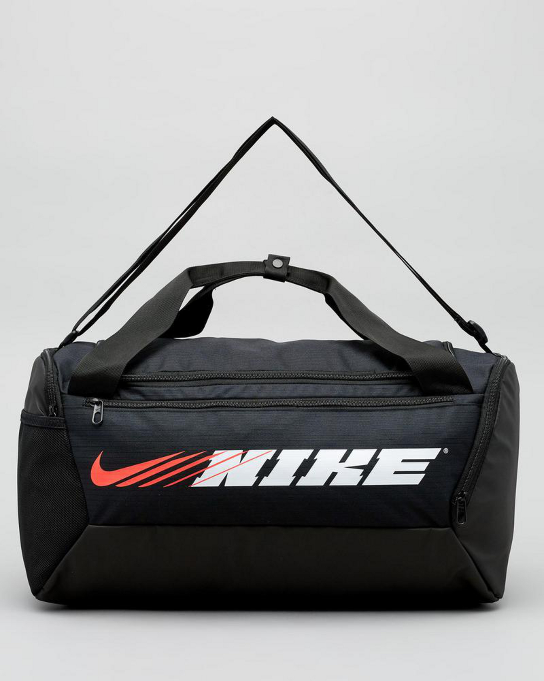 Shop Nike Brasilia Duffle Bag In Black/black/white Fast Shipping
