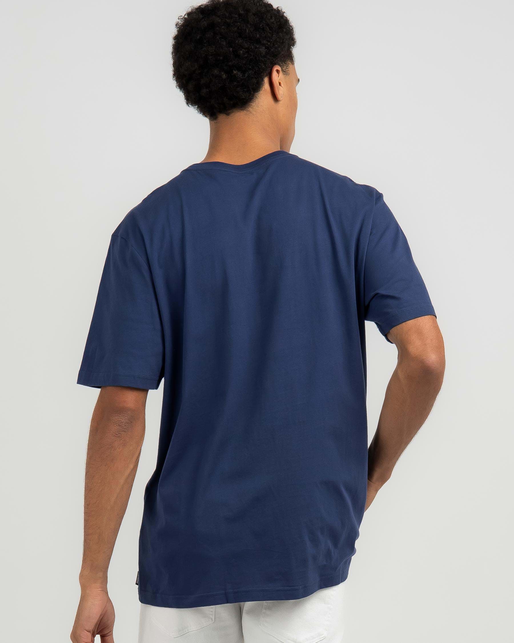 Shop Hurley Outline T-Shirt In Insignia Blue - Fast Shipping & Easy ...