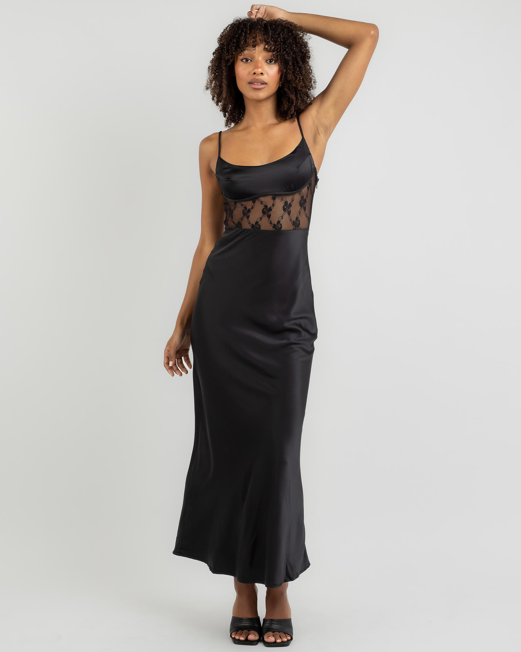 Mylah Maxi Dress in Pink Linen Blend