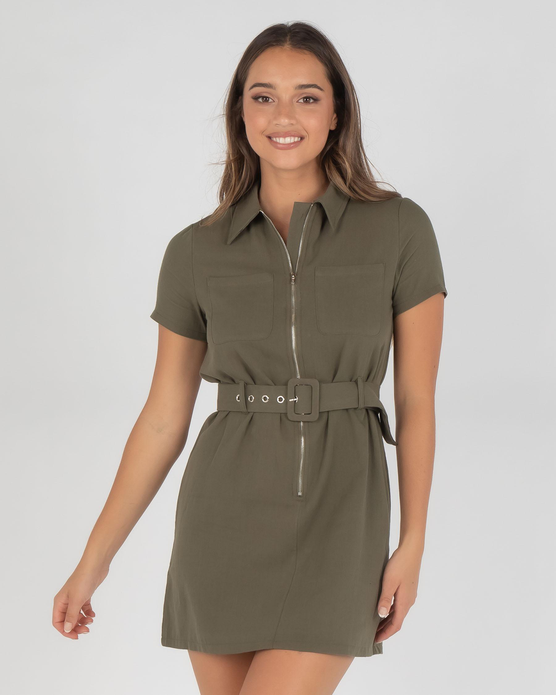 Shop Ava And Ever Bravo Dress In Khaki Fast Shipping & Easy Returns City Beach Australia