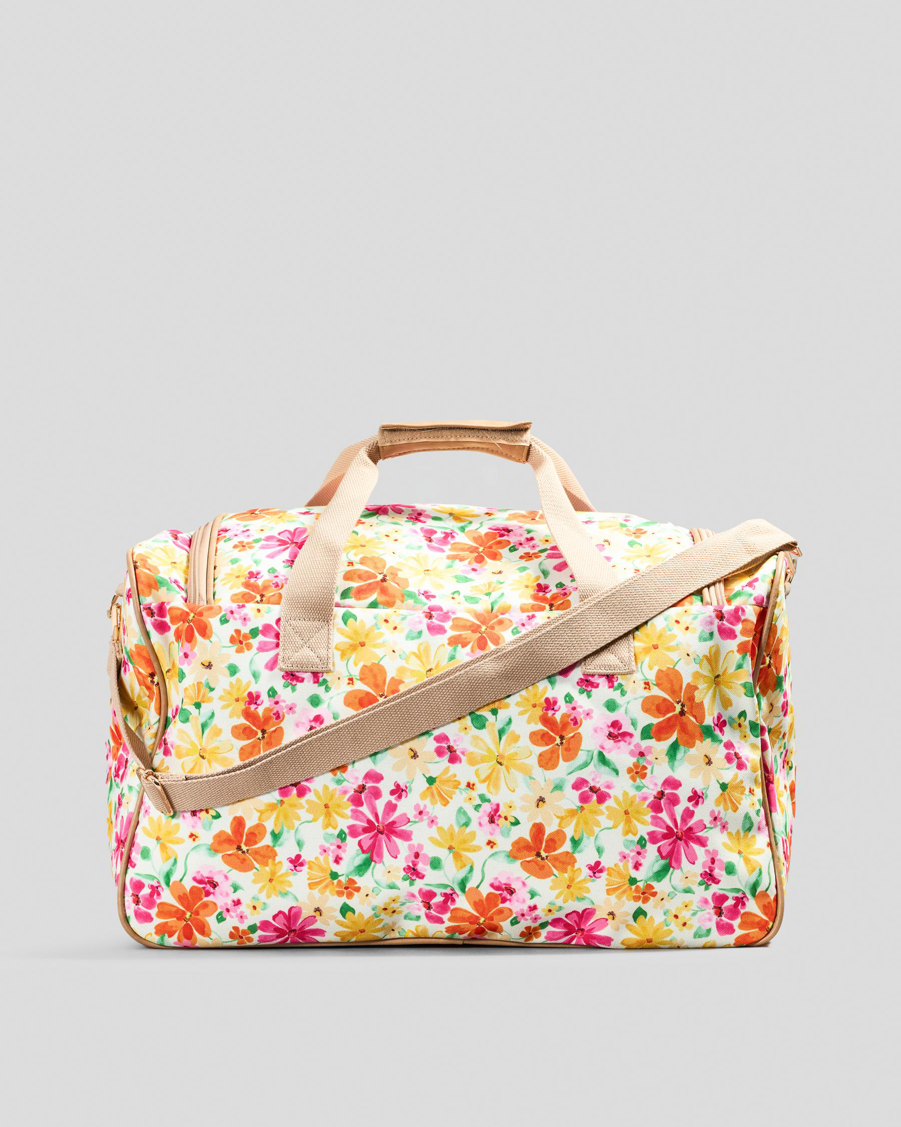 Shop Mooloola Margaux Overnight Bag In Pink/yellow/orange Fast