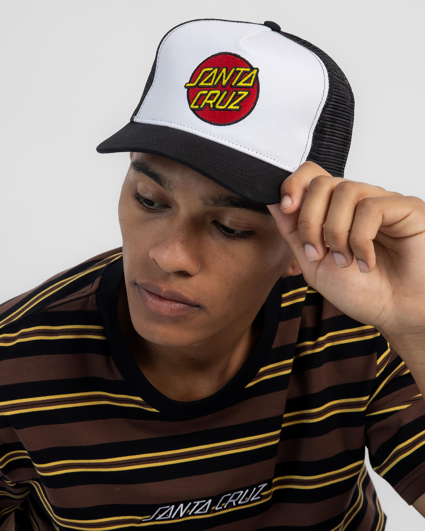 Santa Cruz classic dot mesh cap in black