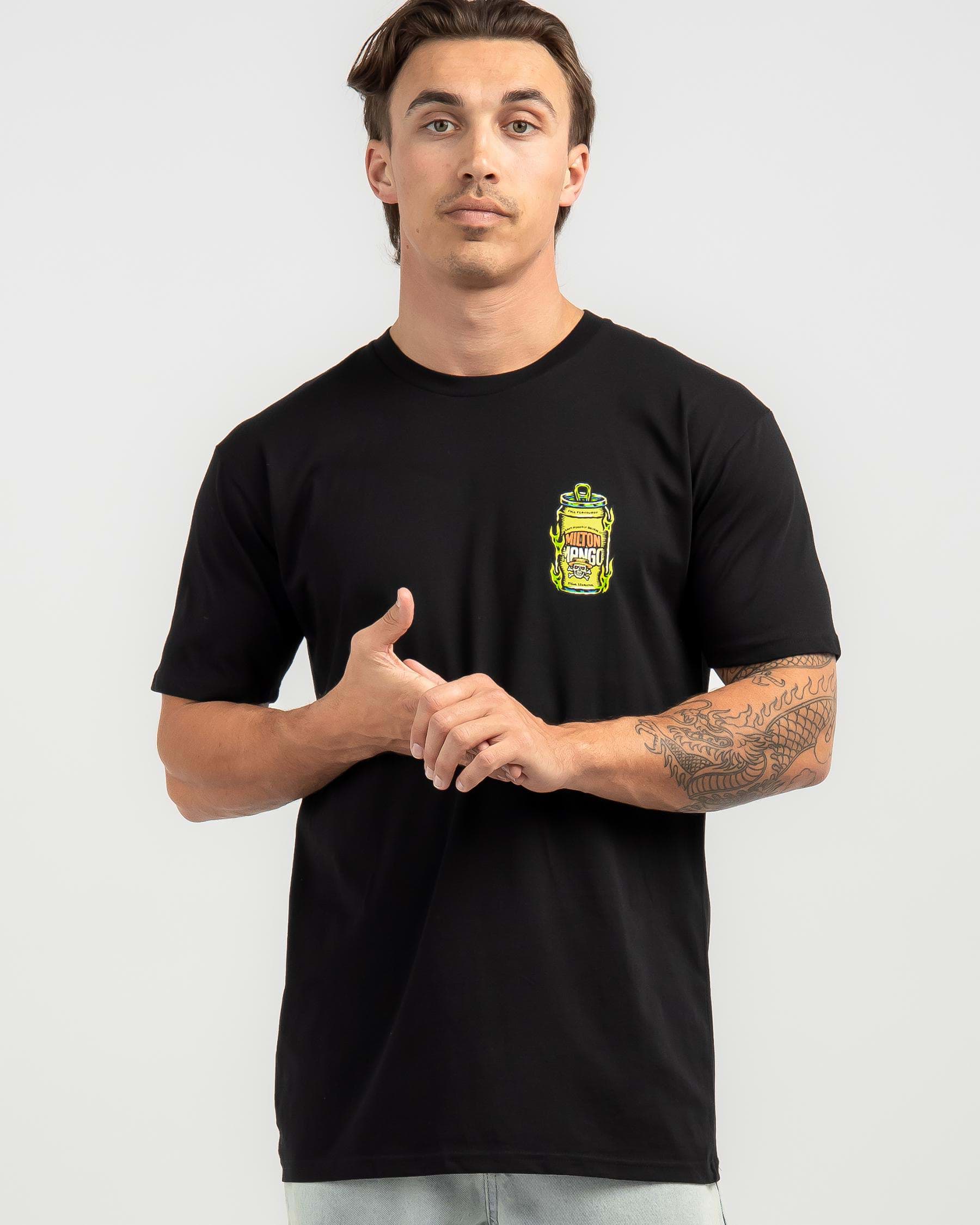 Shop Milton Mango Blazin' Mangoes T-Shirt In Black - Fast Shipping ...