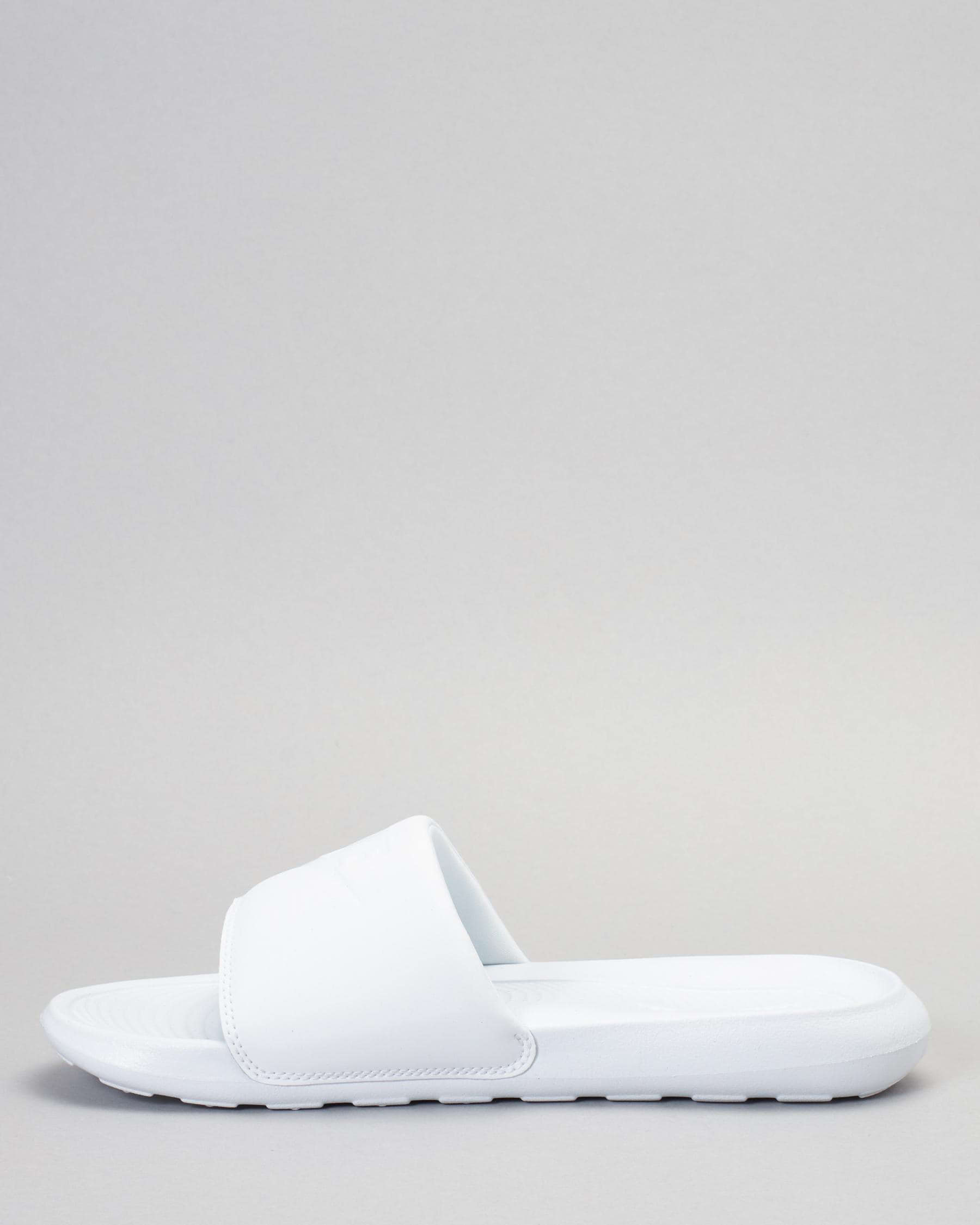 Shop Nike Womens Victori One Slide Sandals In White/white-white - Fast ...