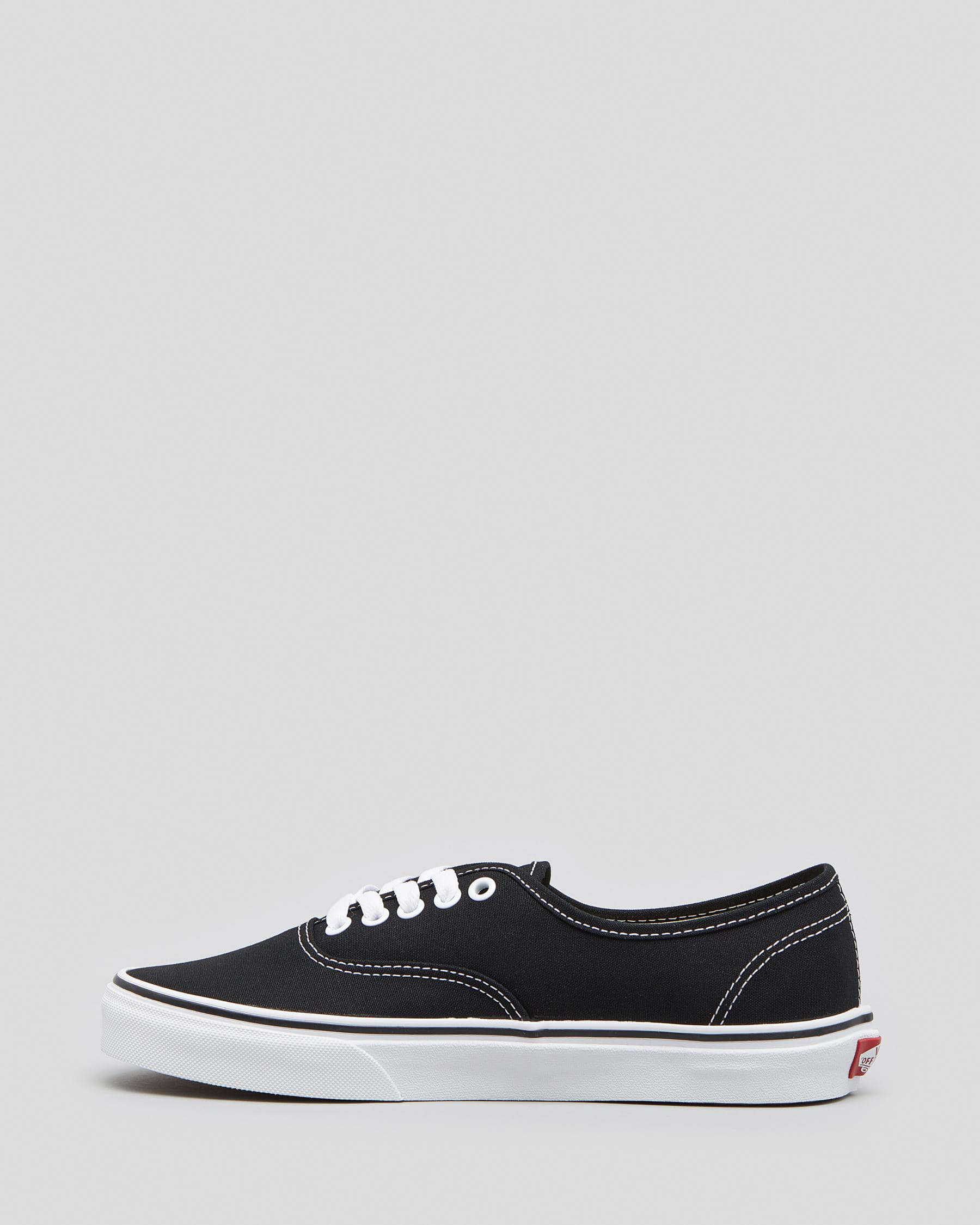 Shop Vans Boys' Authentic Shoes In Black/white - Fast Shipping & Easy ...