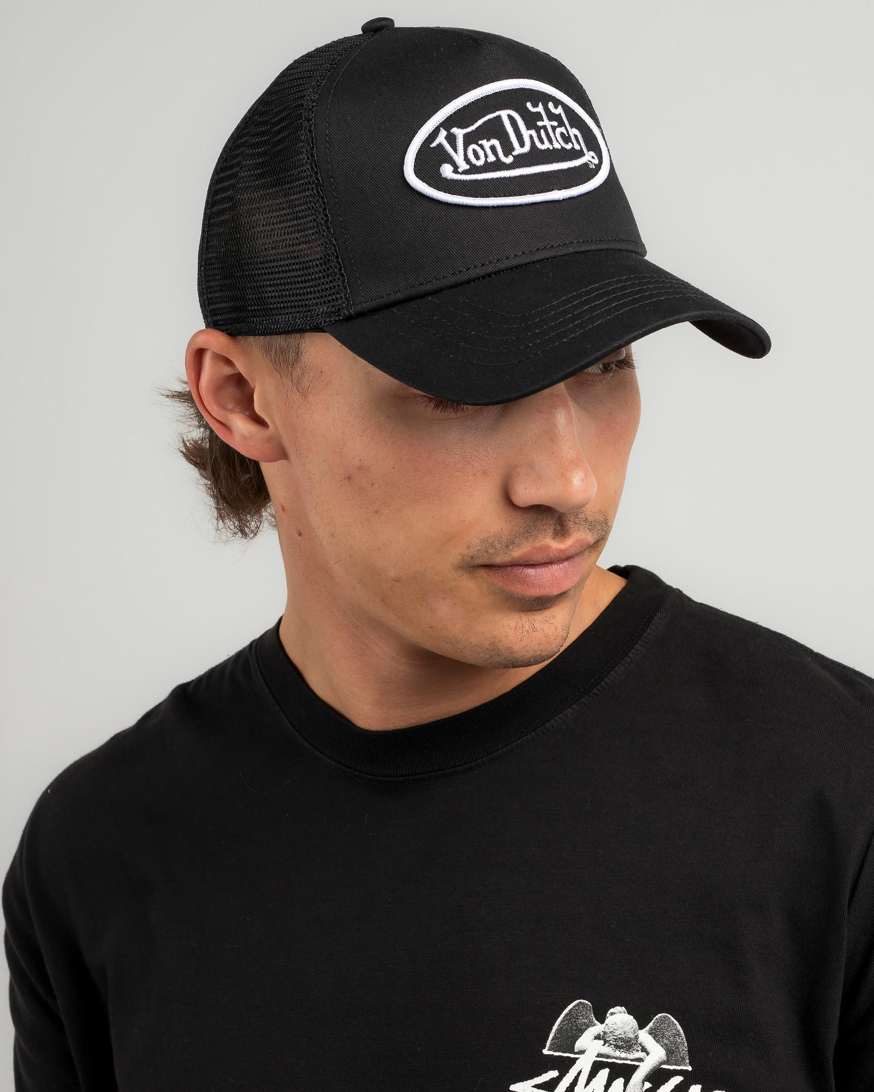 Von Dutch Berretto Trucker John In Pelle Marrone E Grigio - Cappellino A Rete Unisex, Stile Vintage E Anticonformista, Taglia Unica