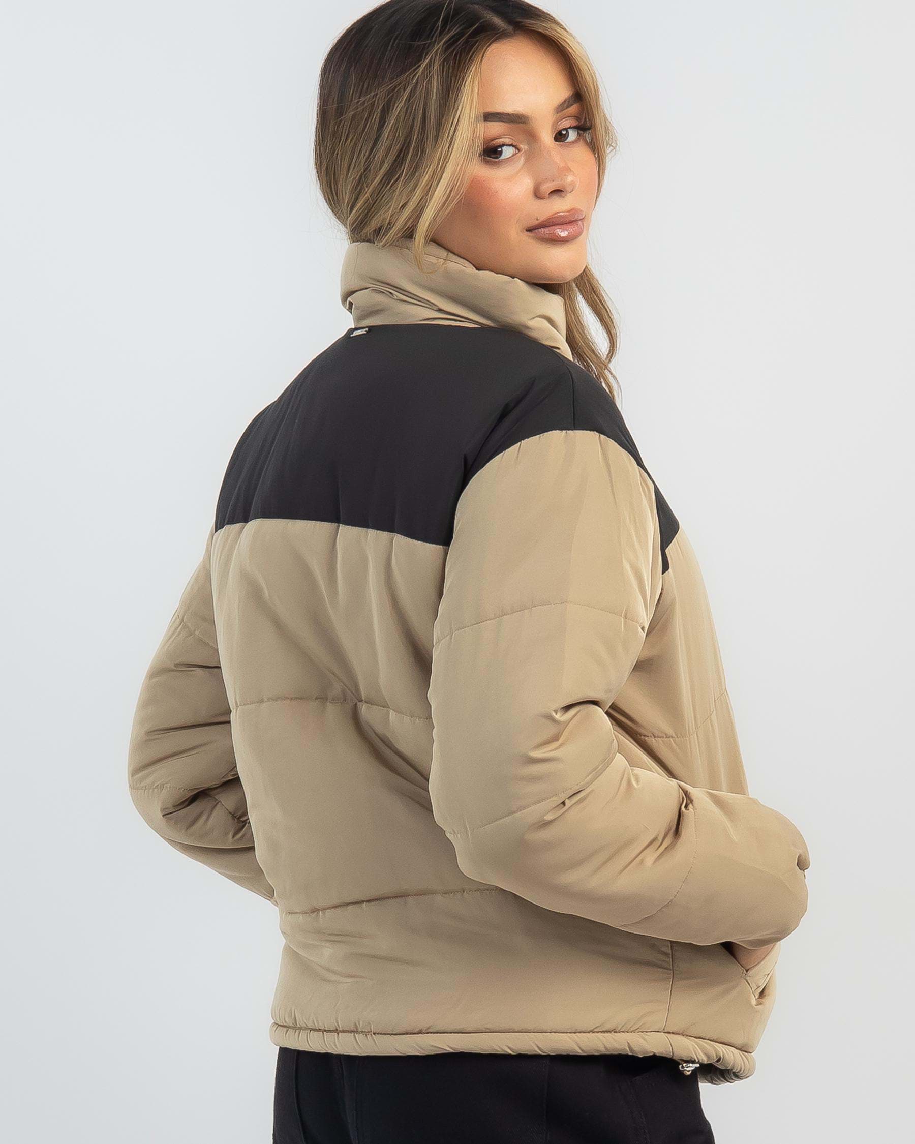 Ava And Ever Munich Puffer Jacket In Coffee/black - Fast Shipping ...