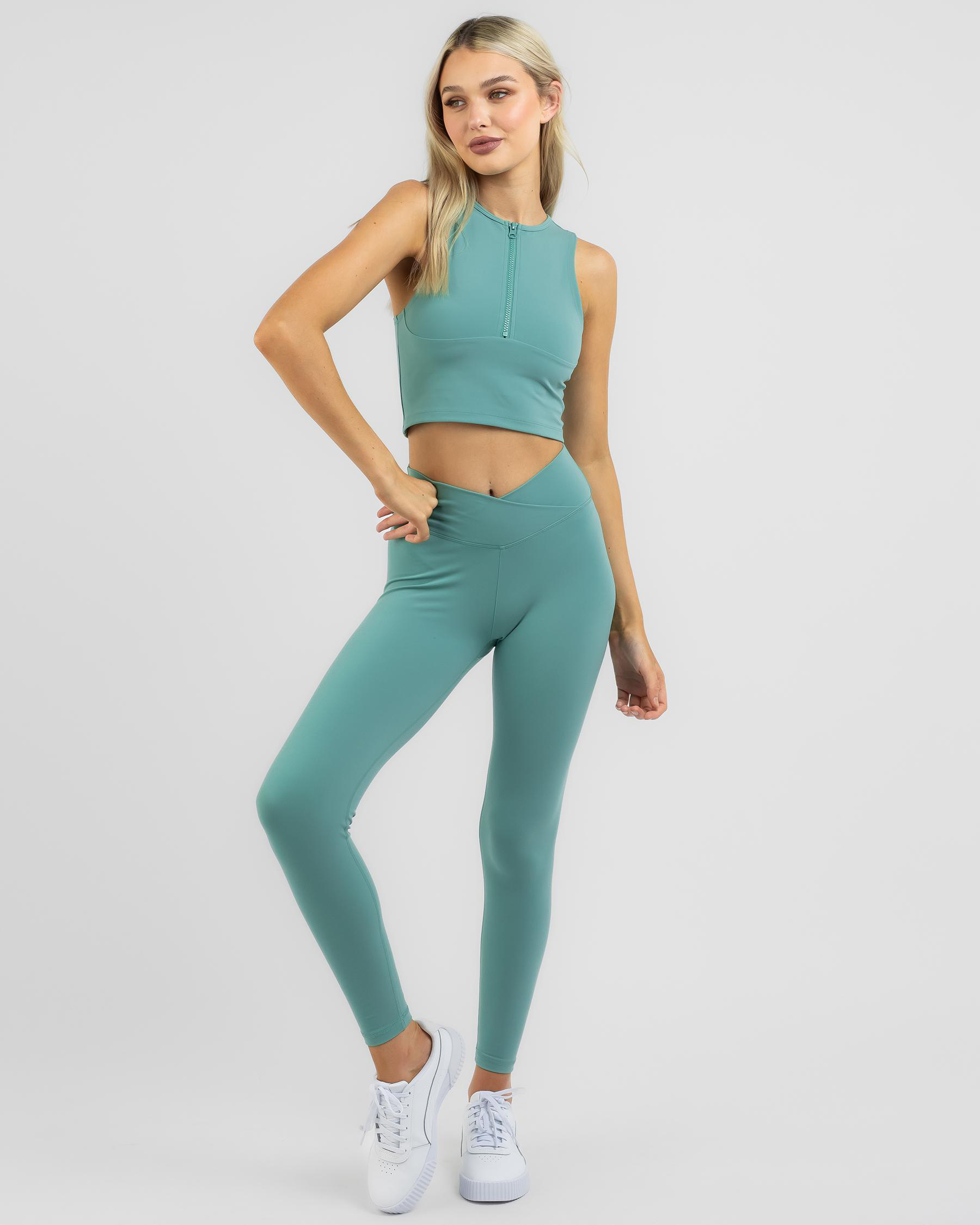 Shop Ryderwear Embody Crop Top In Green Fast Shipping & Easy Returns