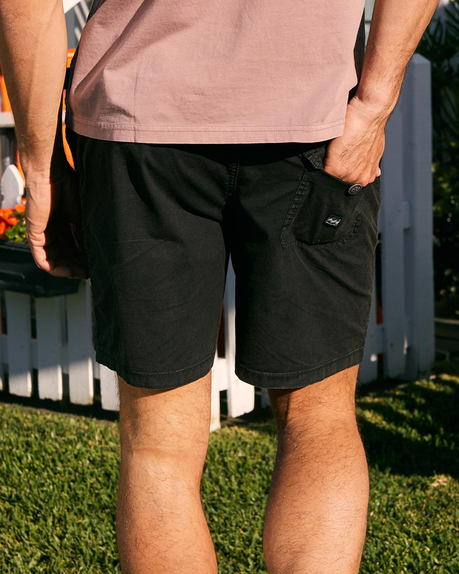 Shop Billabong Mario Stretch Elastic Shorts In Black Fast Shipping