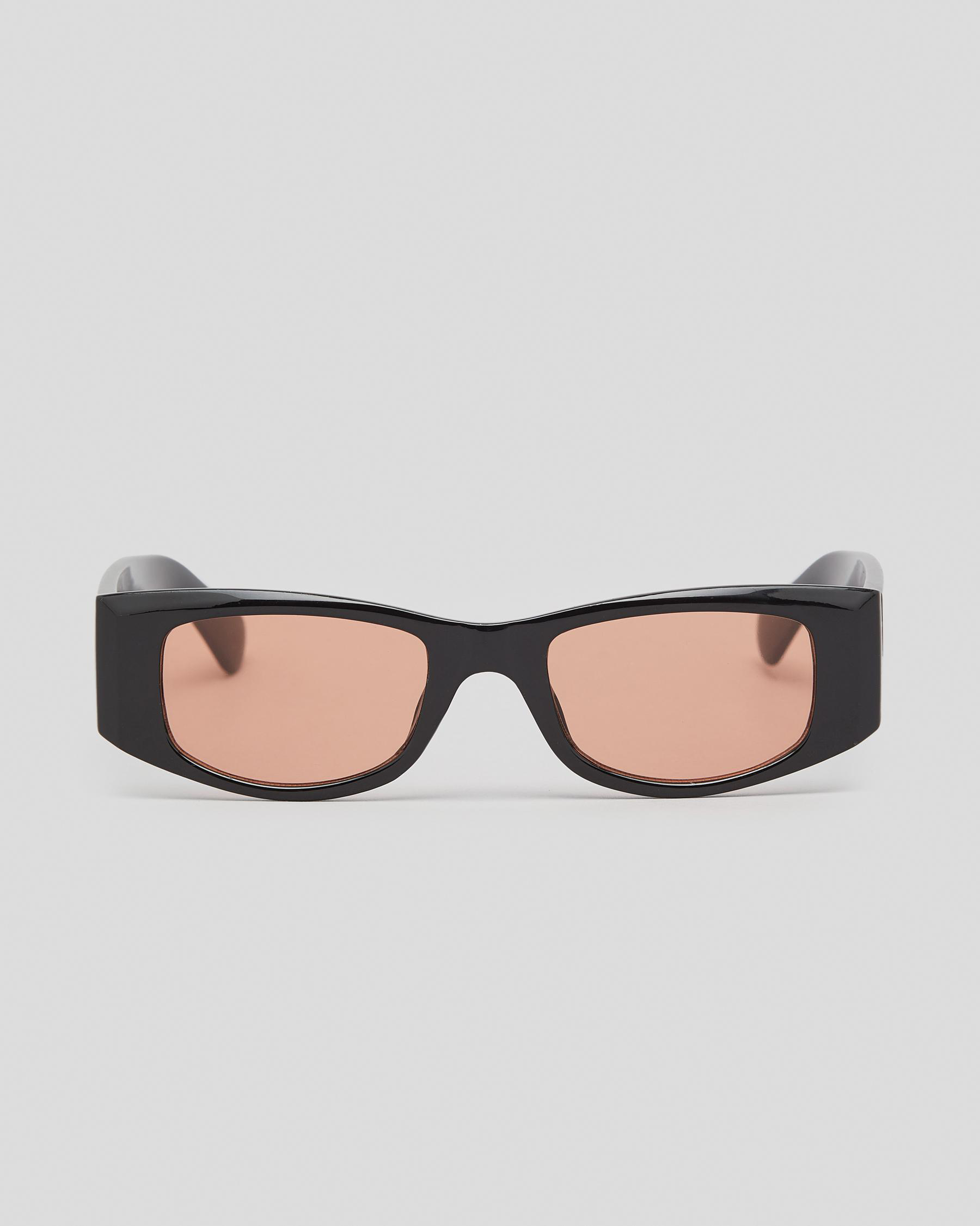 Shop Indie Eyewear Daytona Sunglasses In Black/peach Fast Shipping