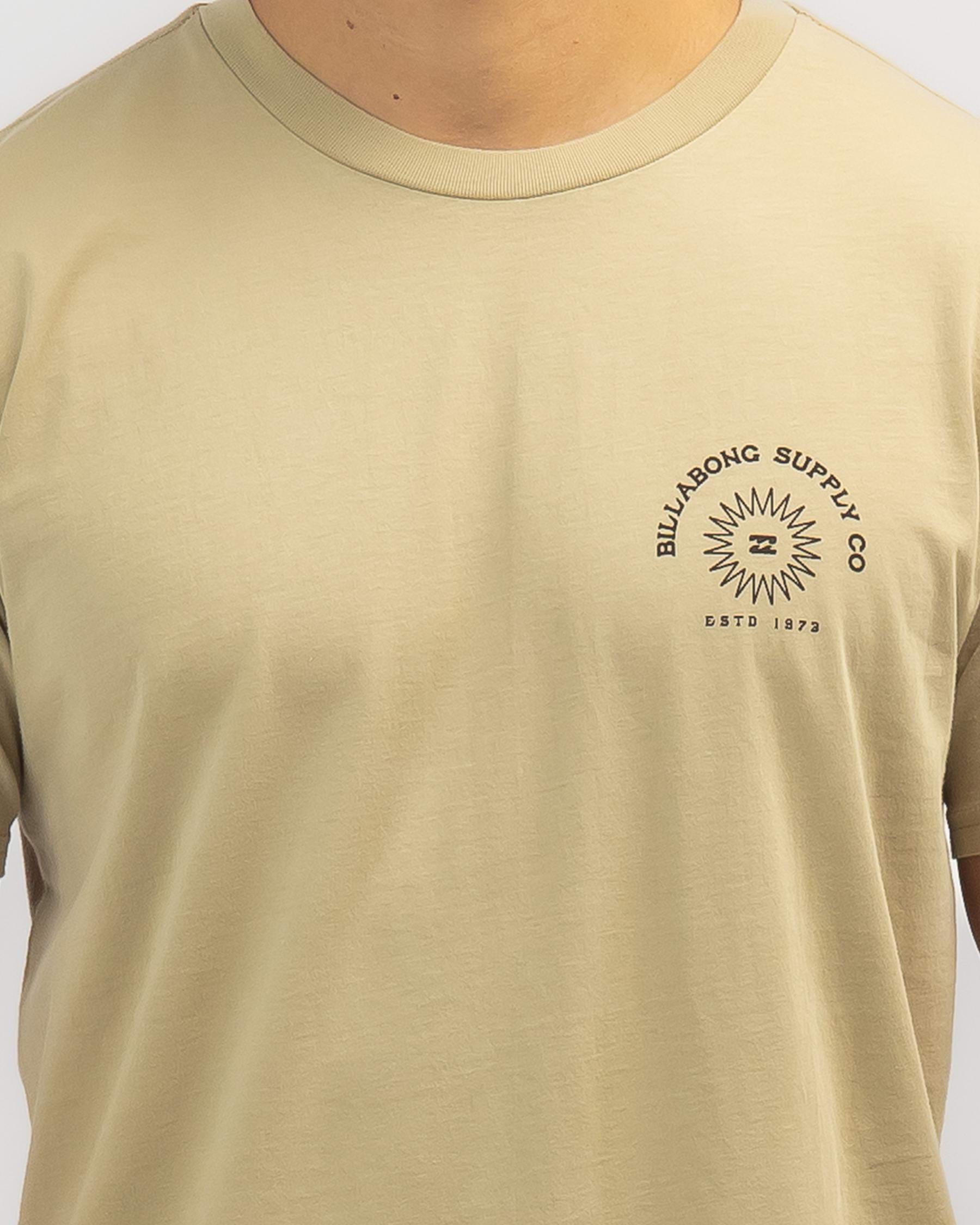 Shop Billabong Sundown T-Shirt In Khaki - Fast Shipping & Easy Returns ...
