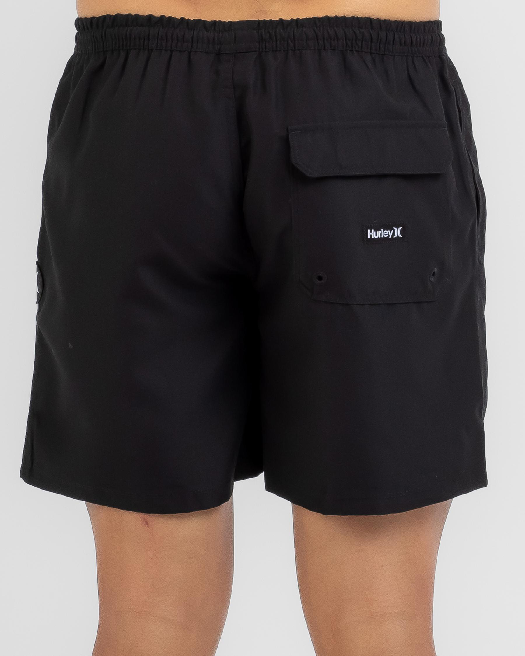 Shop Hurley Icon Blue Volley Shorts In Blk Fast Shipping & Easy