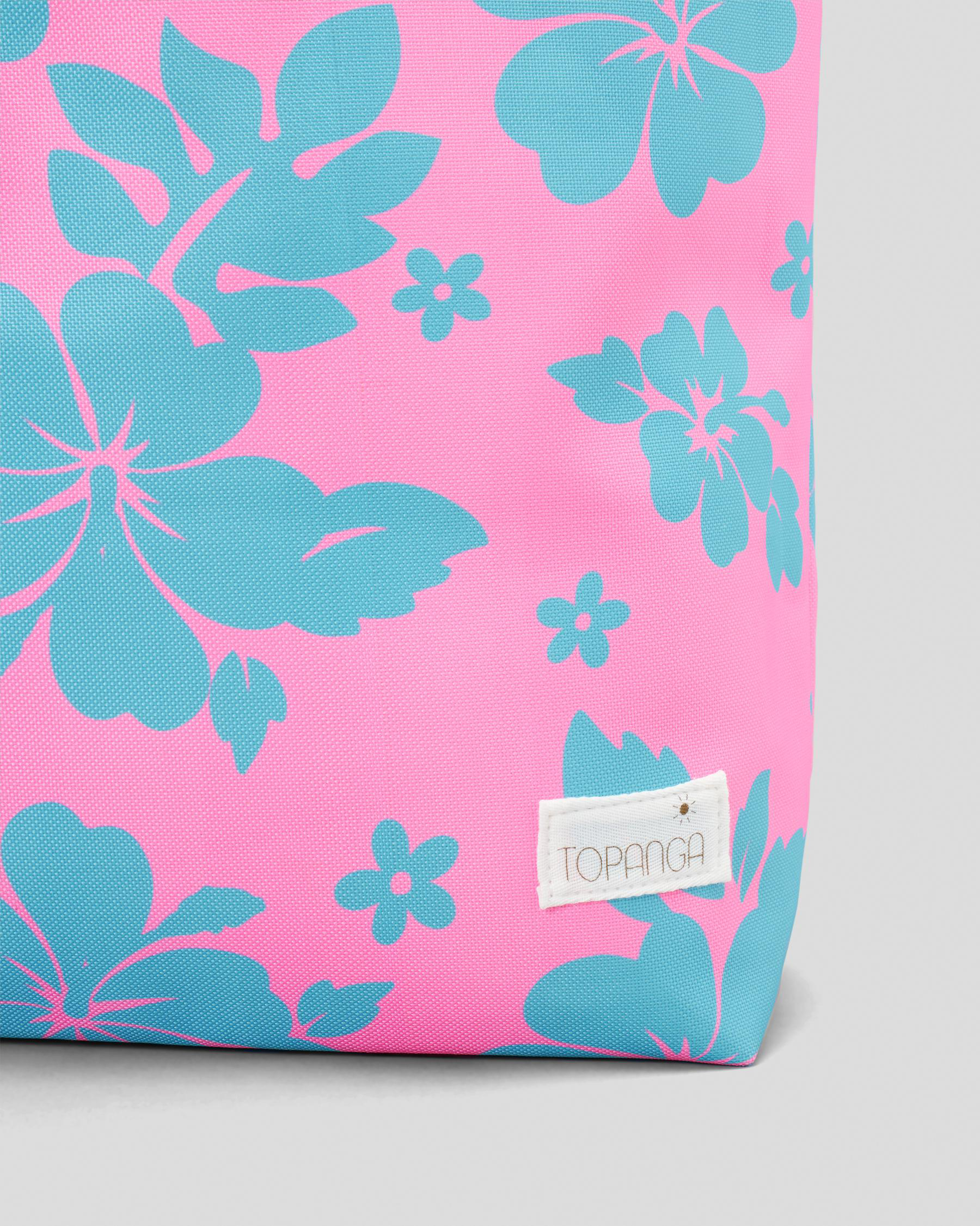 Shop Topanga Malibu Beach Bag In Pink/blue Fast Shipping & Easy