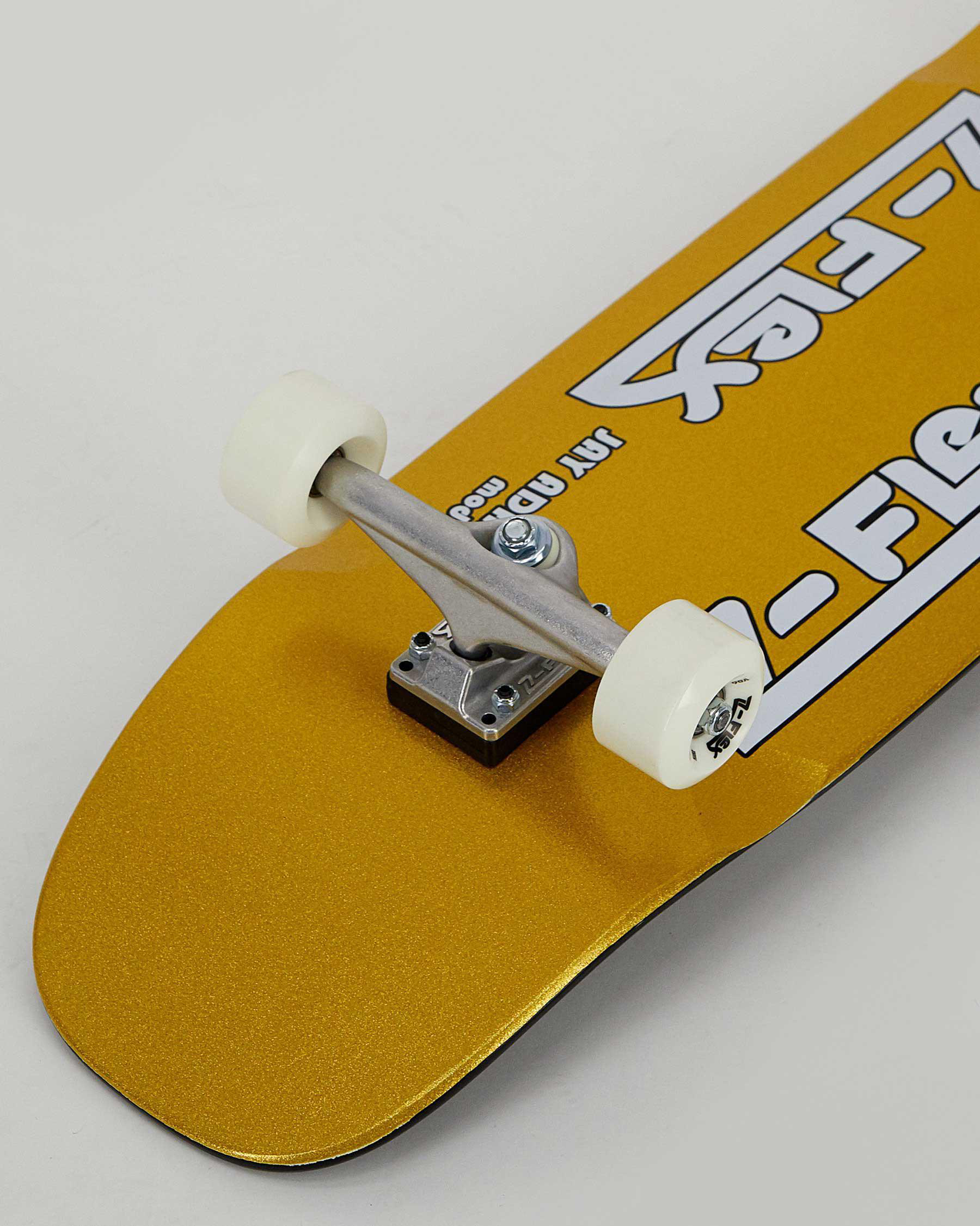 Zflex Metal Flake Pool 9.5 Complete Cruiser Skateboard In Gold Fast