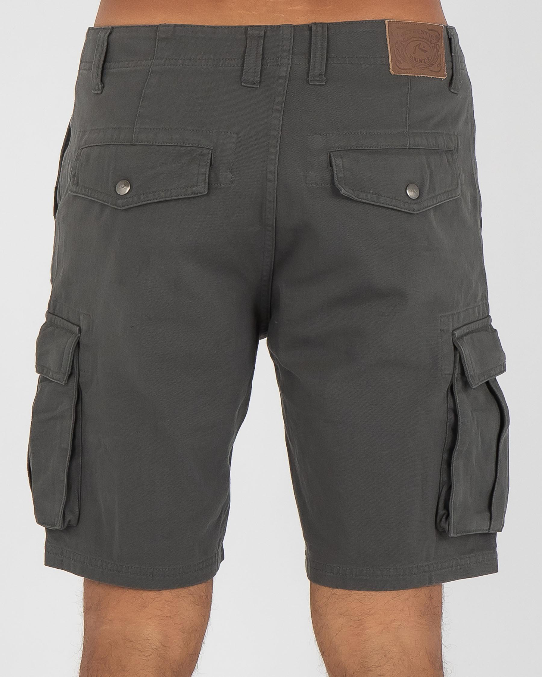 Rusty Manila Cargo Shorts In Coal 