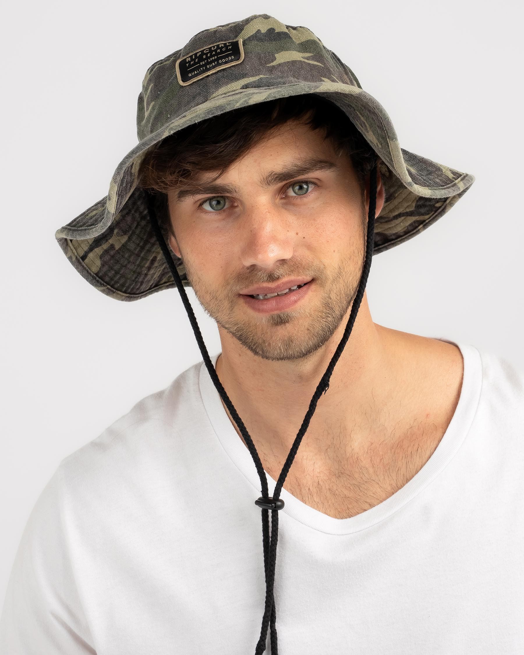 Rip Curl Crusher Wide Brim Hat In Olive - Fast Shipping & Easy Returns ...